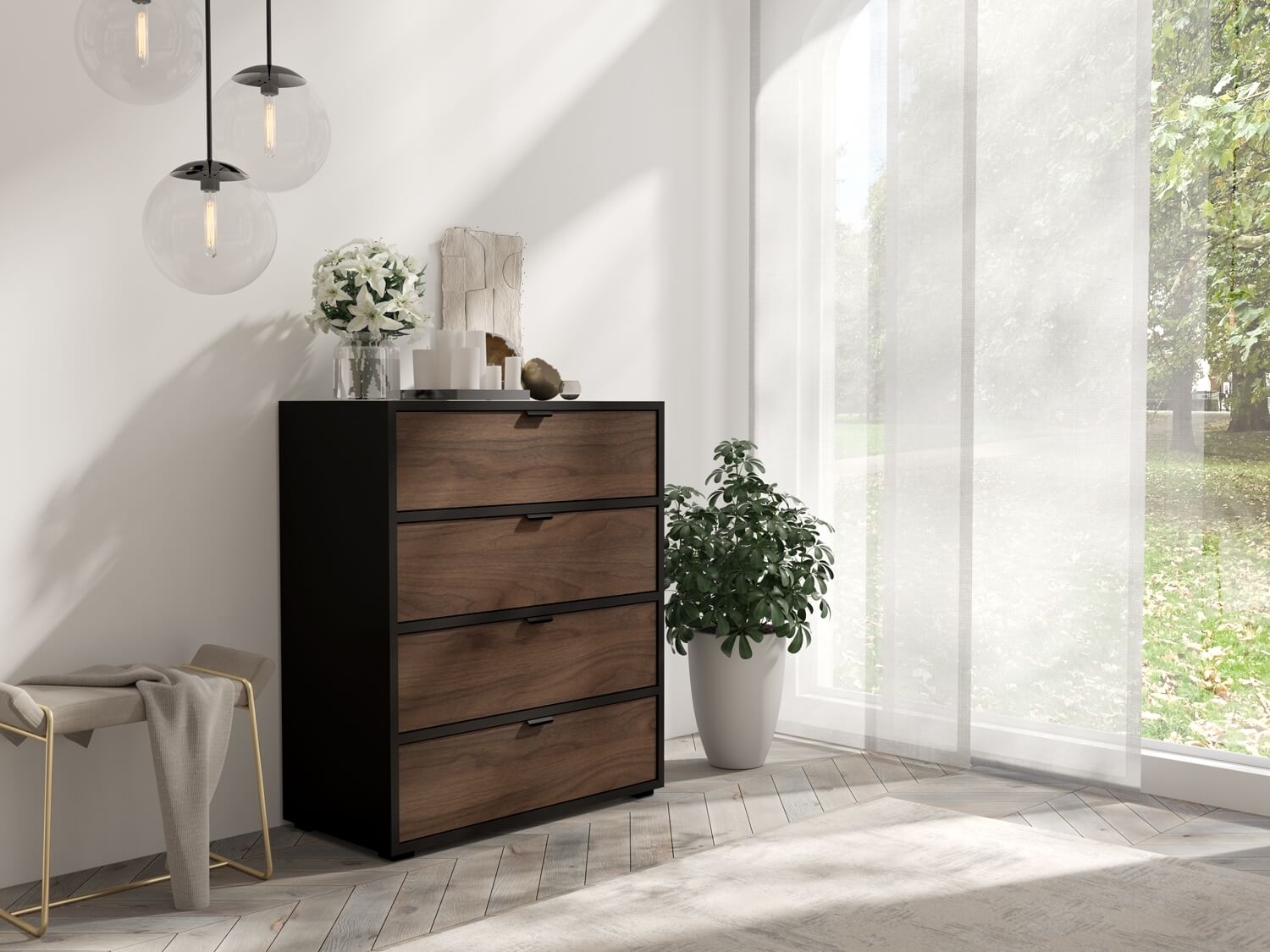 Shaker 35" 4-Drawer Chest