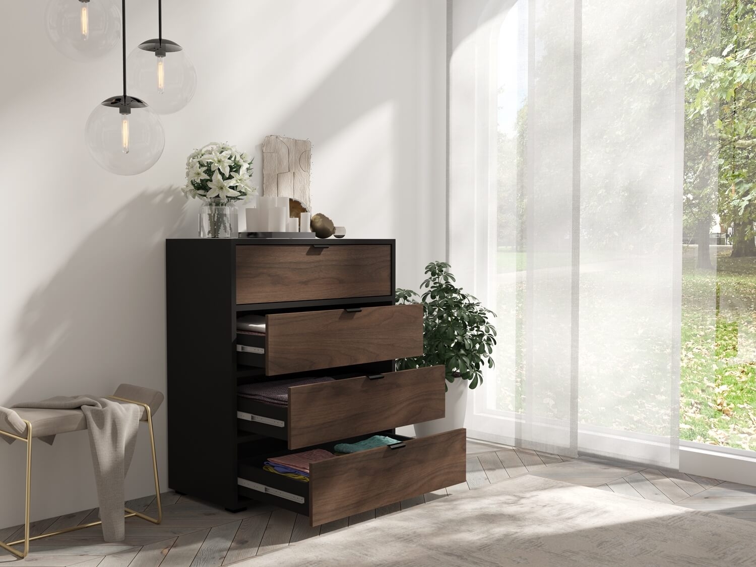 Shaker 35" 4-Drawer Chest