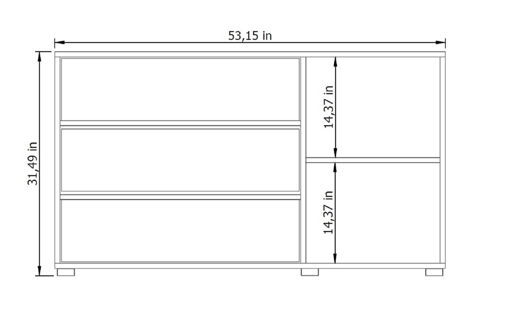 Shaker 53" Dresser