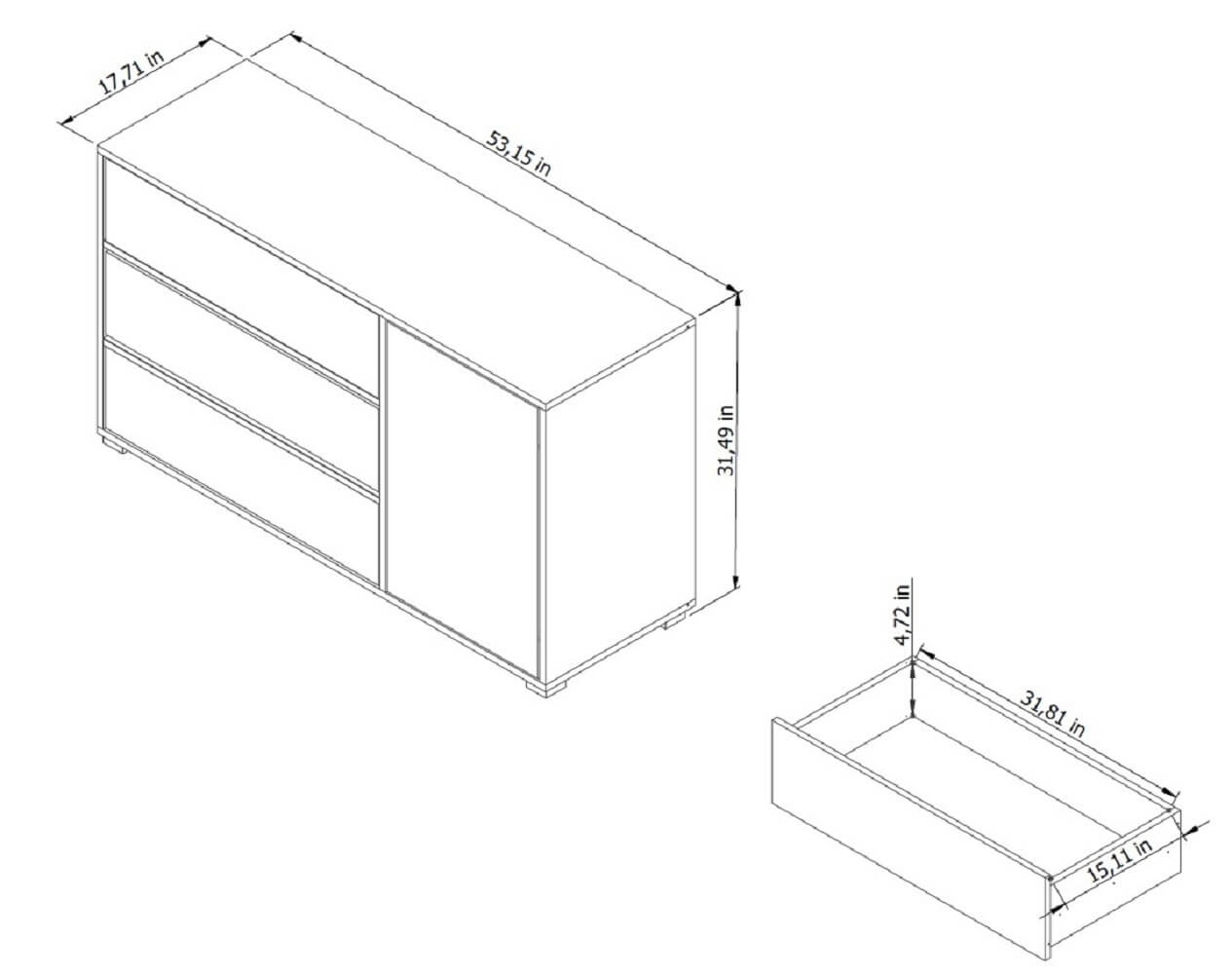 Shaker 53" Dresser