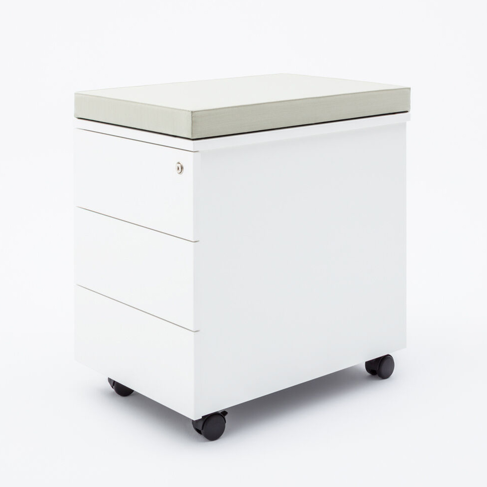 Standard Office Lockable Mobile Pedestal w/Drawers & Pencil Tray