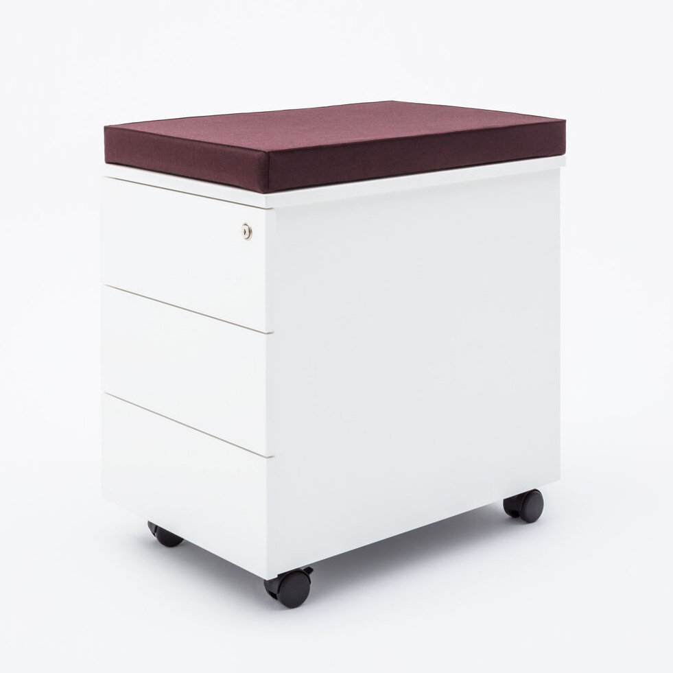 Basic Office Lockable Mobile Pedestal w/Drawers & Pencil Tray