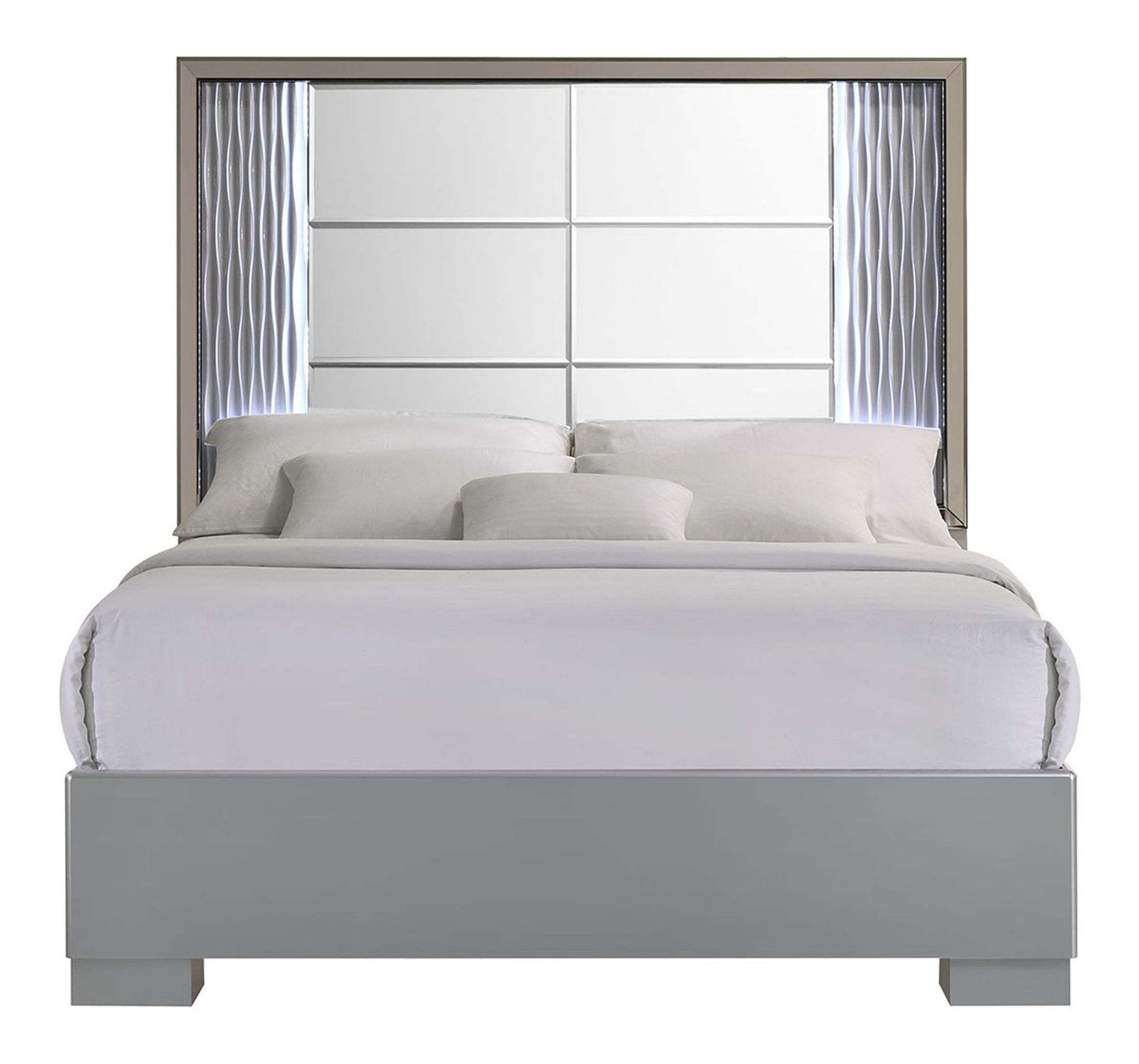 Skyline Rubberwood/Glass Bedroom Set