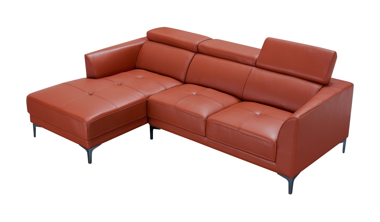 Beverly Hills Slate Orange LF Sectional Sofa