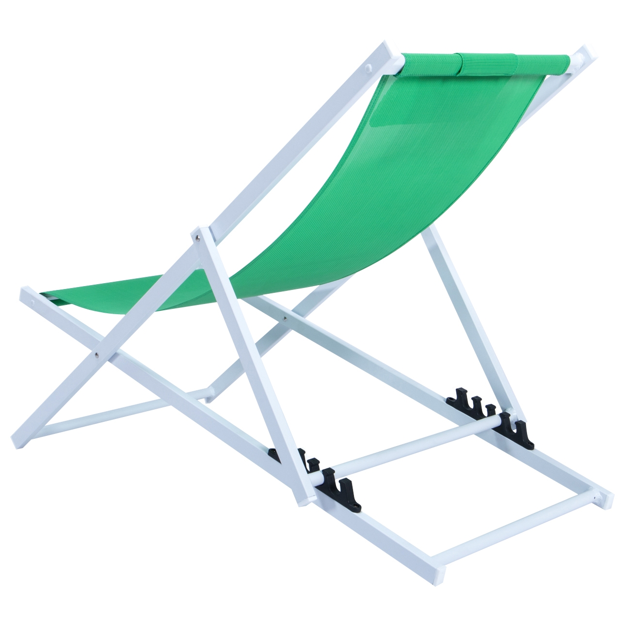 Sunset Aluminum Outdoor Lounge Sling Chair with Headrest
