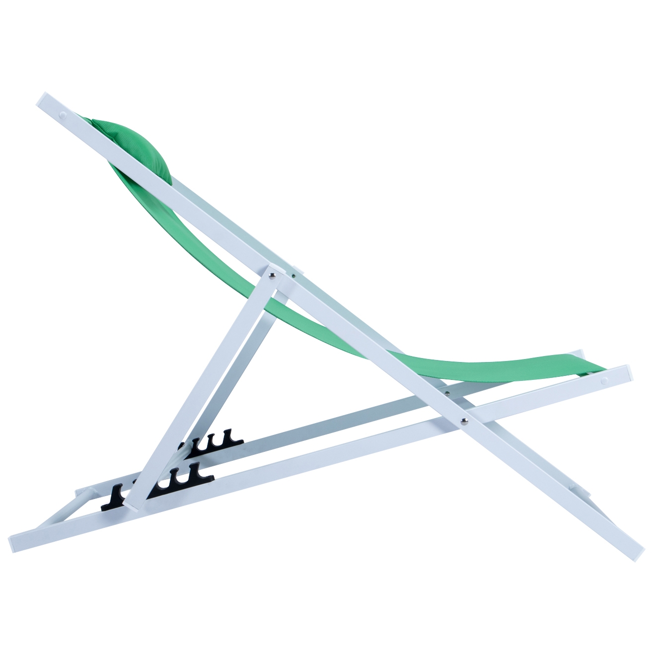 Sunset Aluminum Outdoor Lounge Sling Chair with Headrest