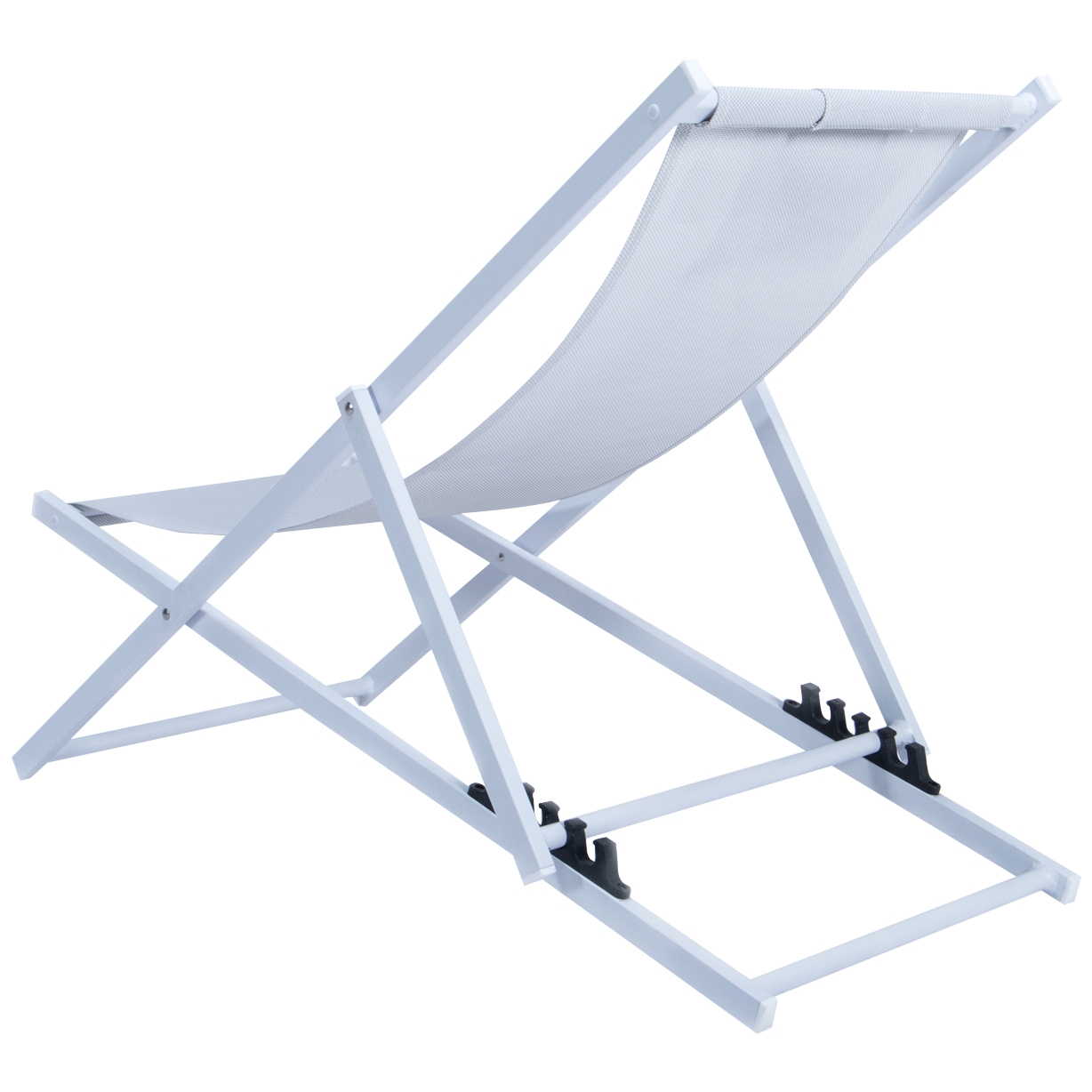 Sunset Aluminum Outdoor Lounge Sling Chair with Headrest