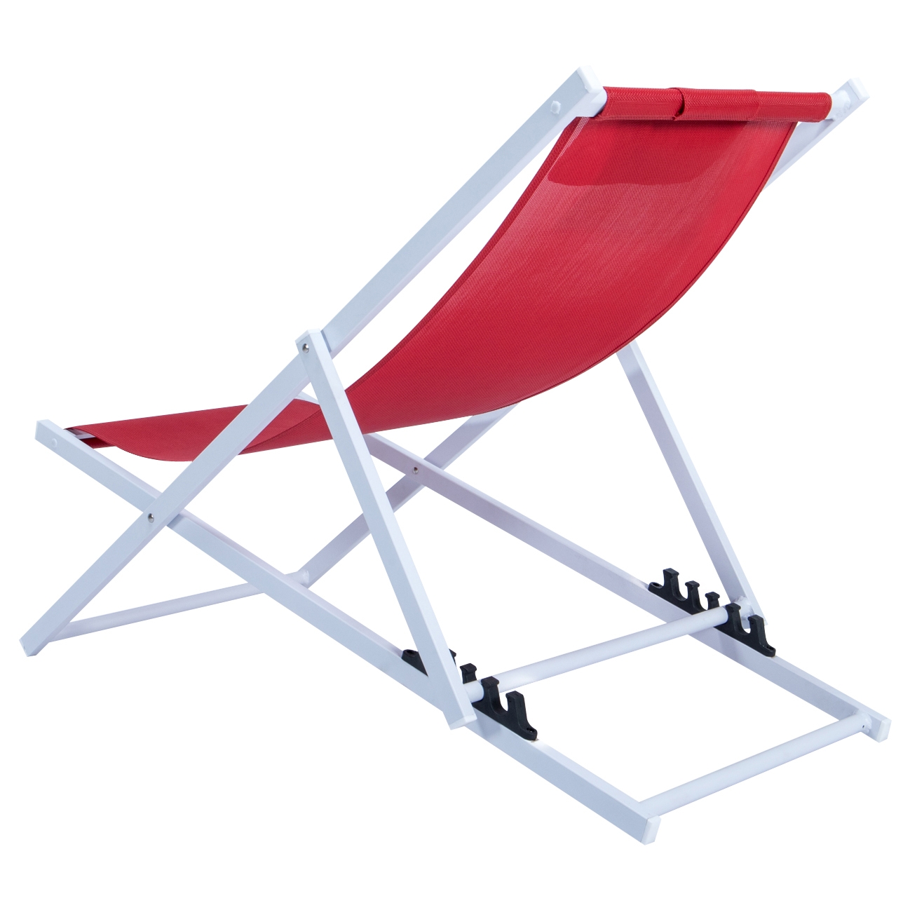 Sunset Aluminum Outdoor Lounge Sling Chair with Headrest