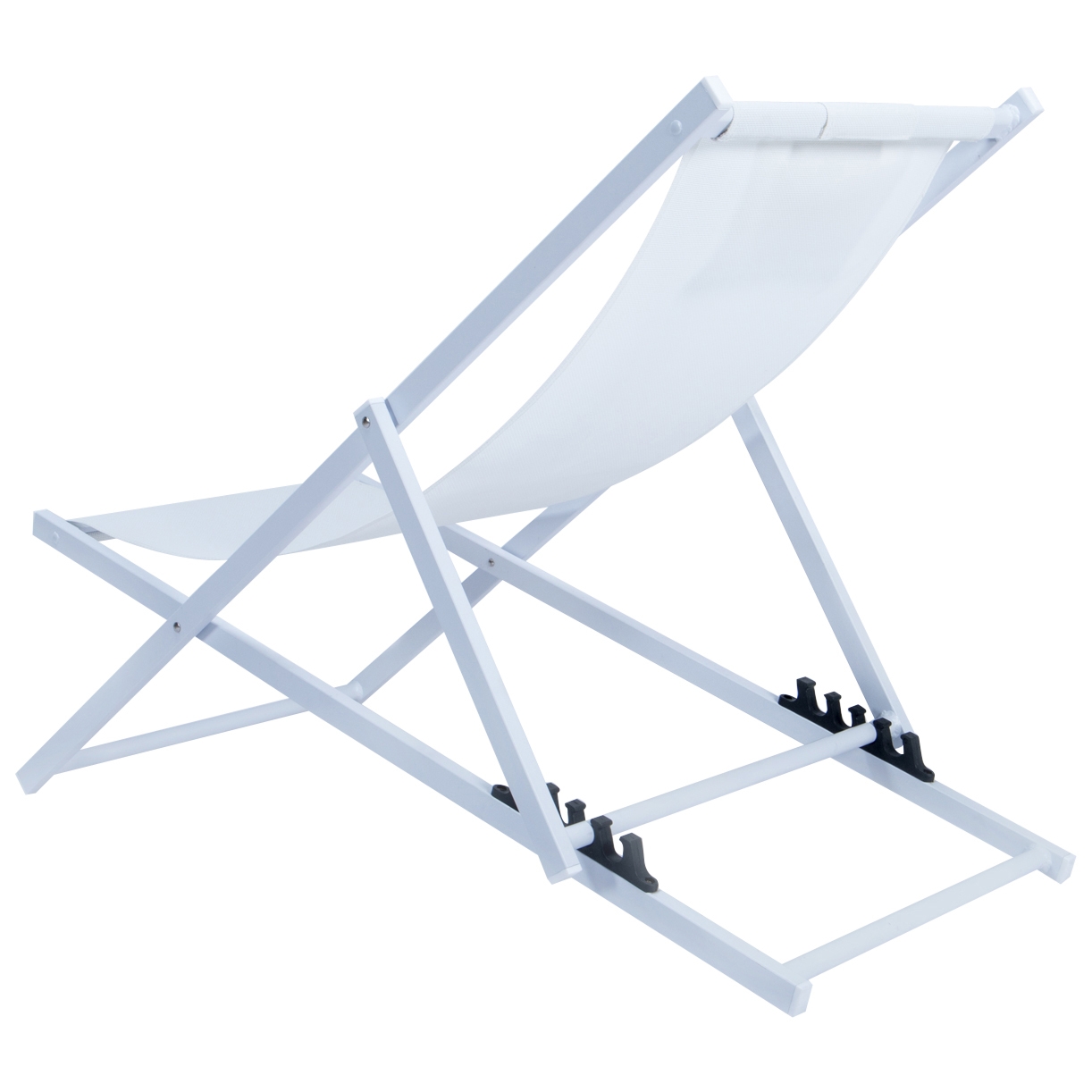 Sunset Aluminum Outdoor Lounge Sling Chair with Headrest