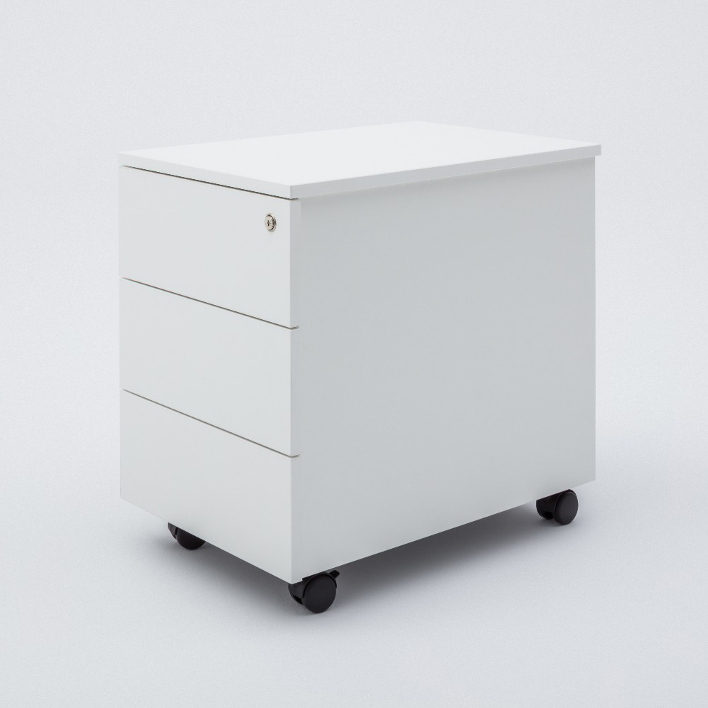 Color Office Lockable Mobile Pedestal w/Drawers & Pencil Tray