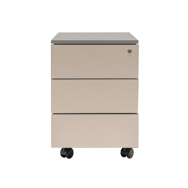 Color Office Lockable Mobile Pedestal w/Drawers & Pencil Tray