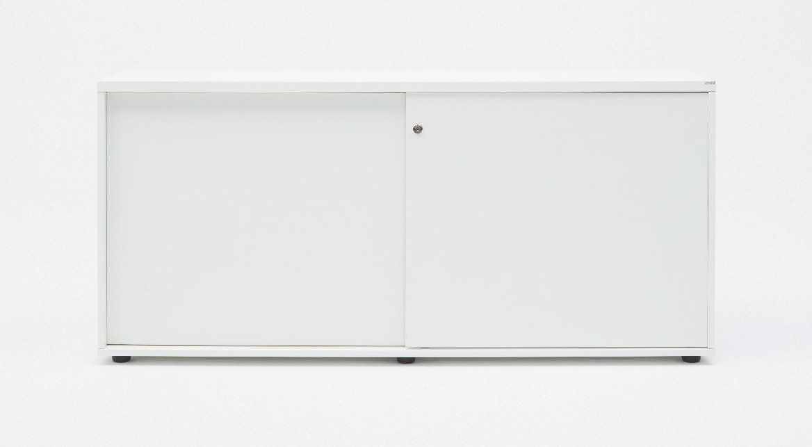Standard Office Cabinet w/Shelves & Sliding Lockable Doors