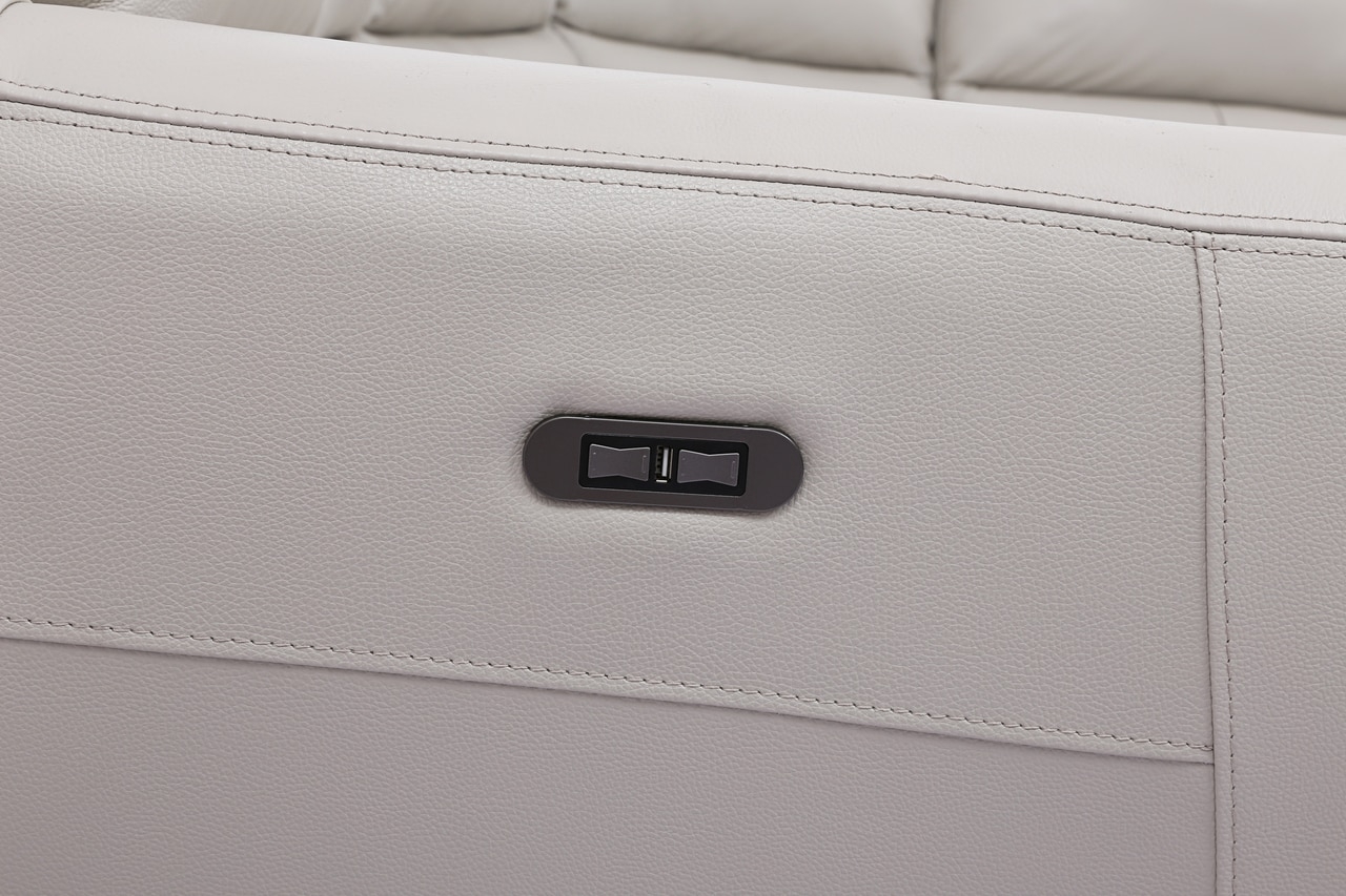 Sloan Leather Match Reclining Sectional