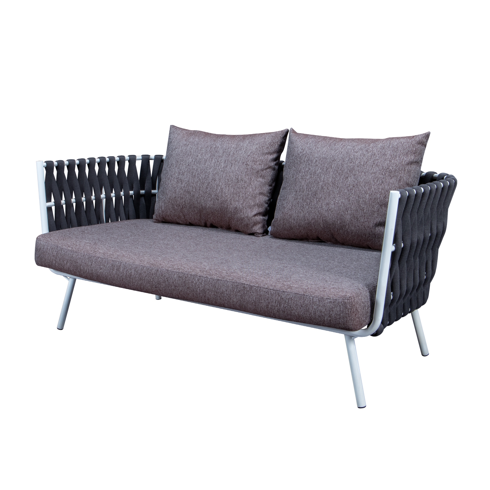 Spencer 4 Piece Outdoor Rope/Marble Conversation Set