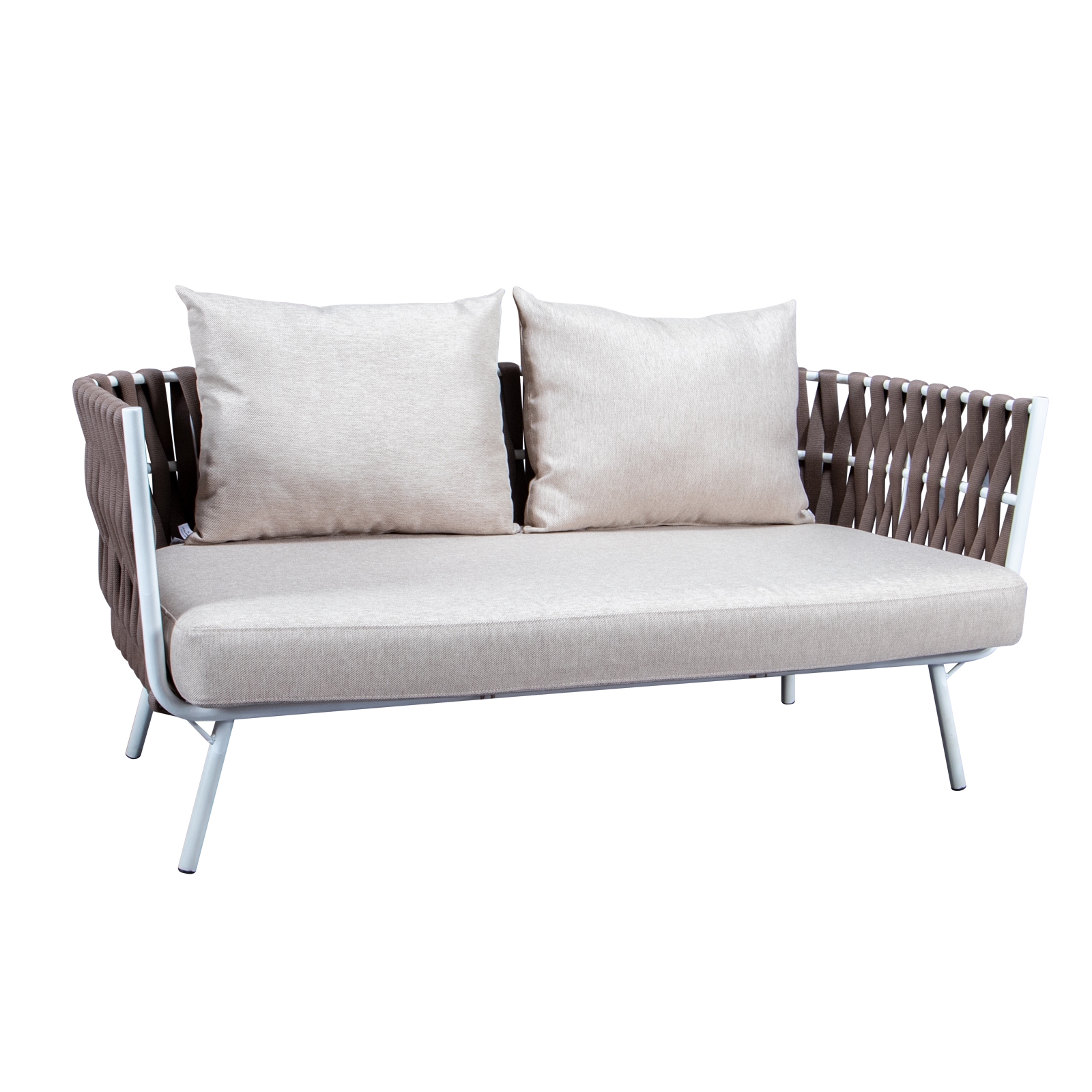 Spencer 4 Piece Outdoor Rope/Marble Conversation Set