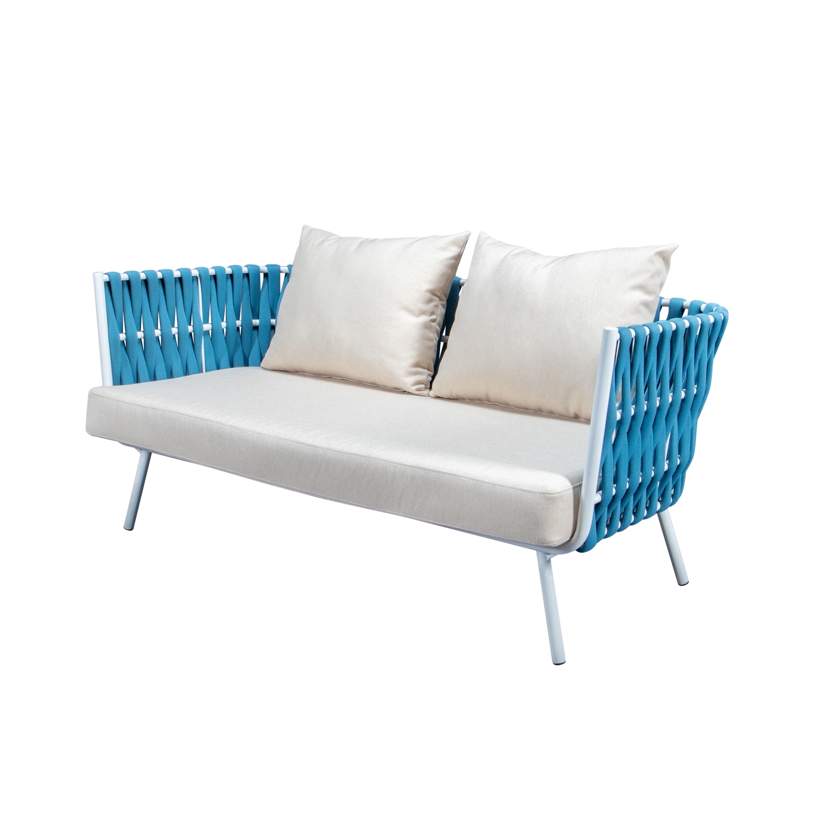 Spencer Outdoor Rope Loveseat w/Cushions