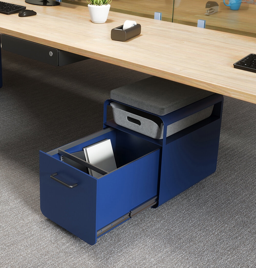 Omni Ped Under Desk Mobile Storage Unit w/Castors