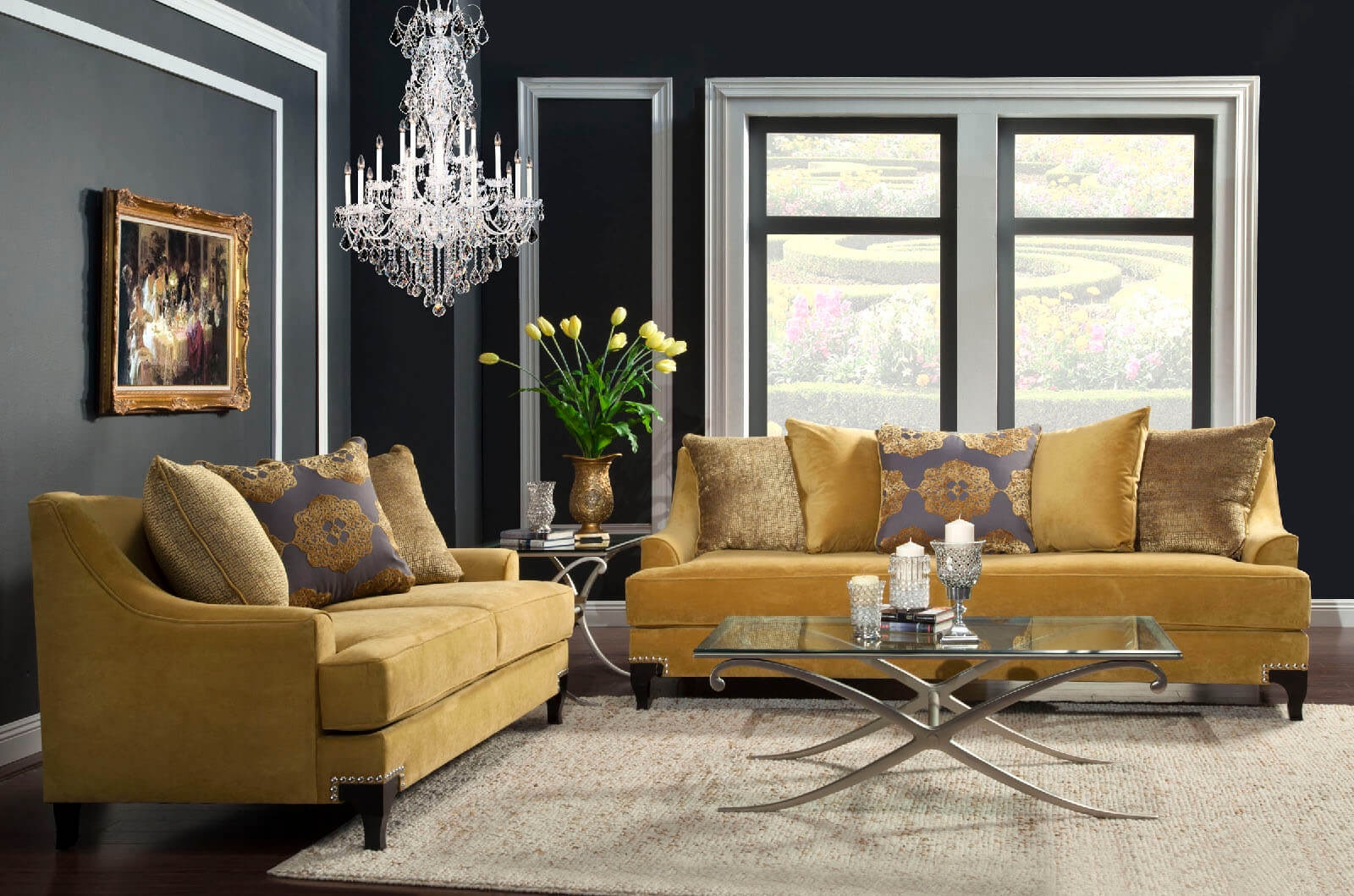 Viscontti Fabric Living Room Set