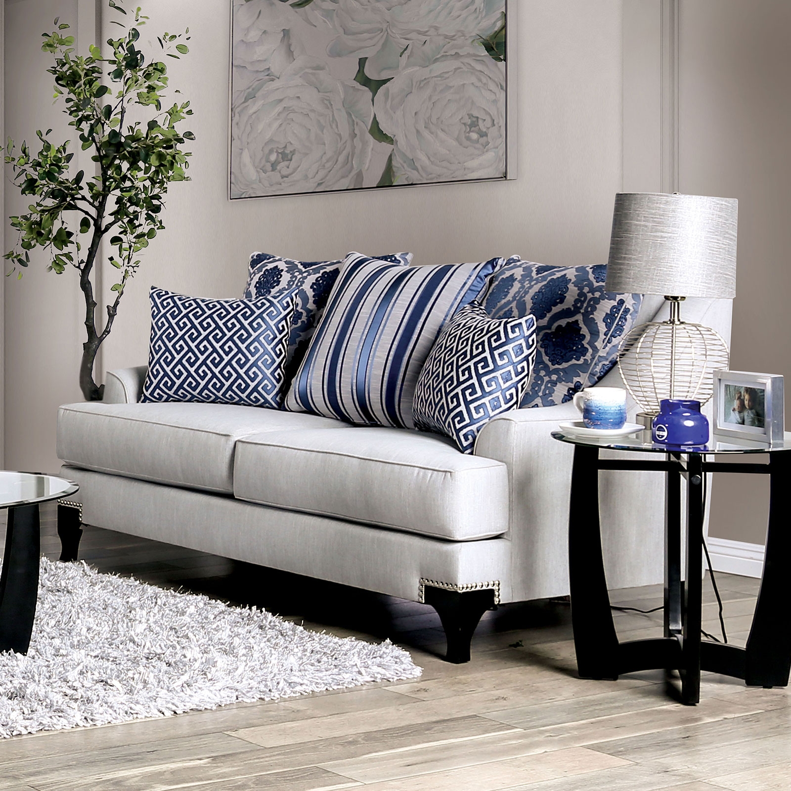 Sisseton Chenille Fabric Living Room Set
