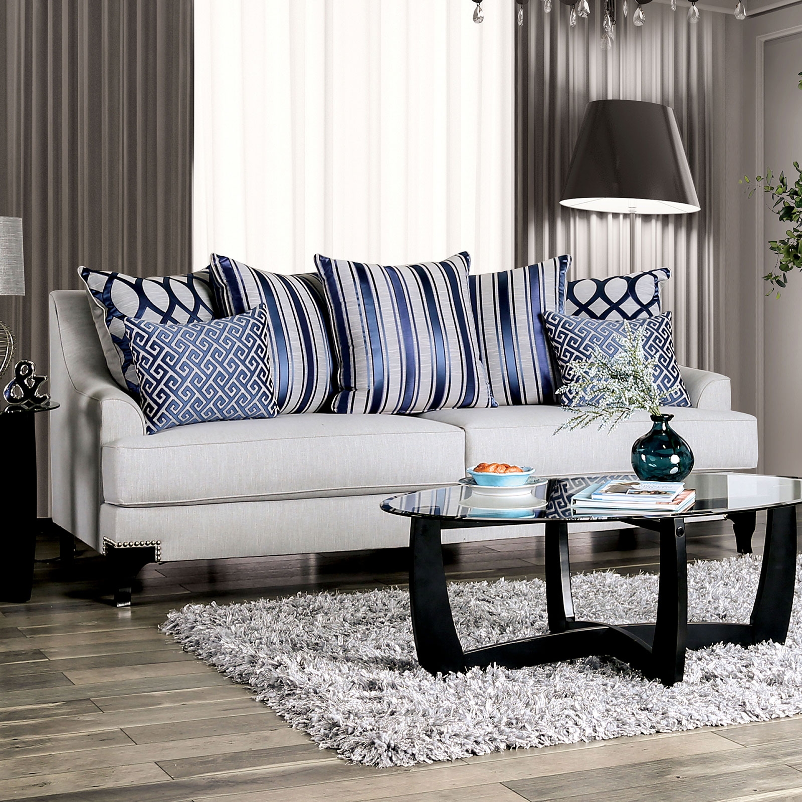 Sisseton Chenille Fabric Living Room Set