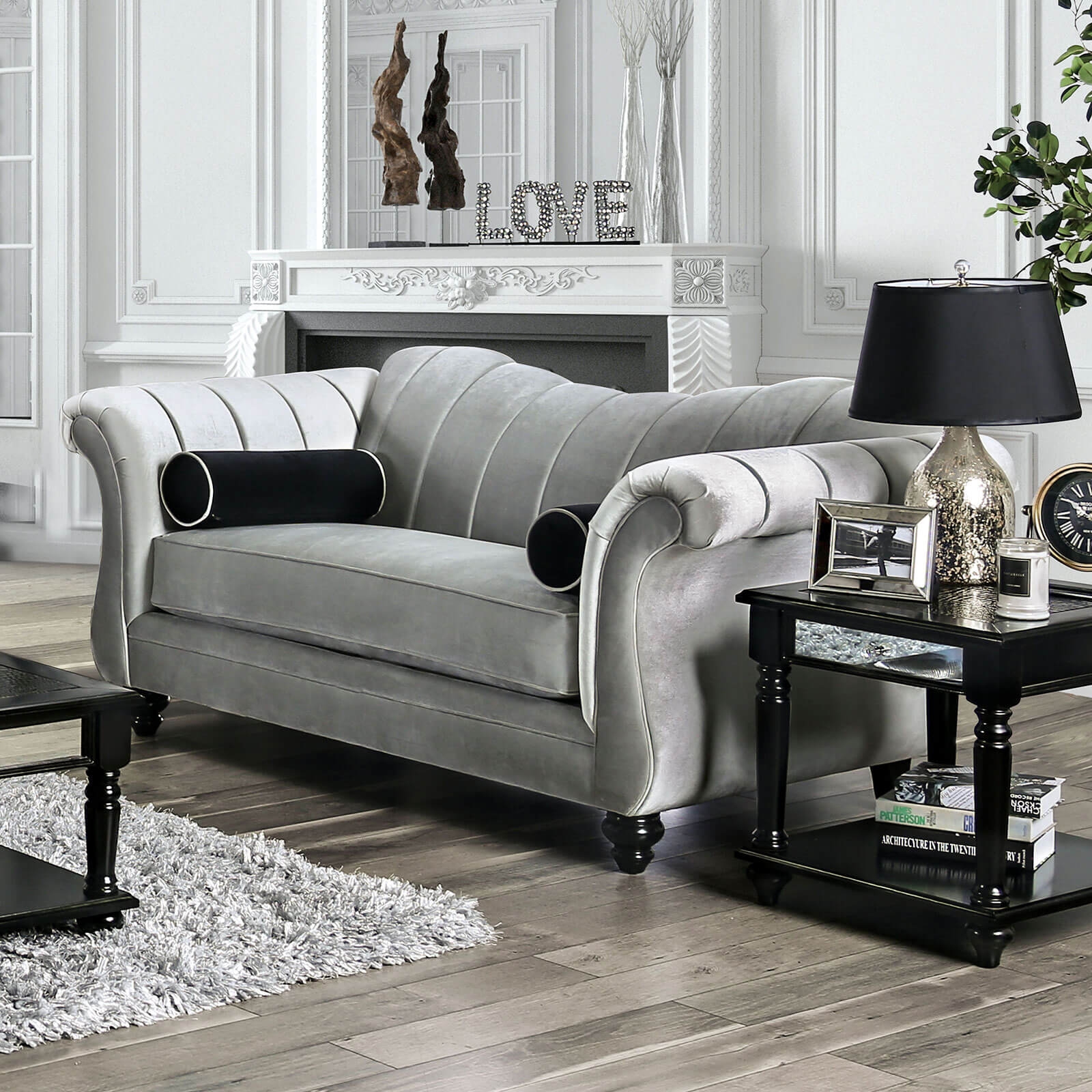 Marvin Chenille Fabric Loveseat