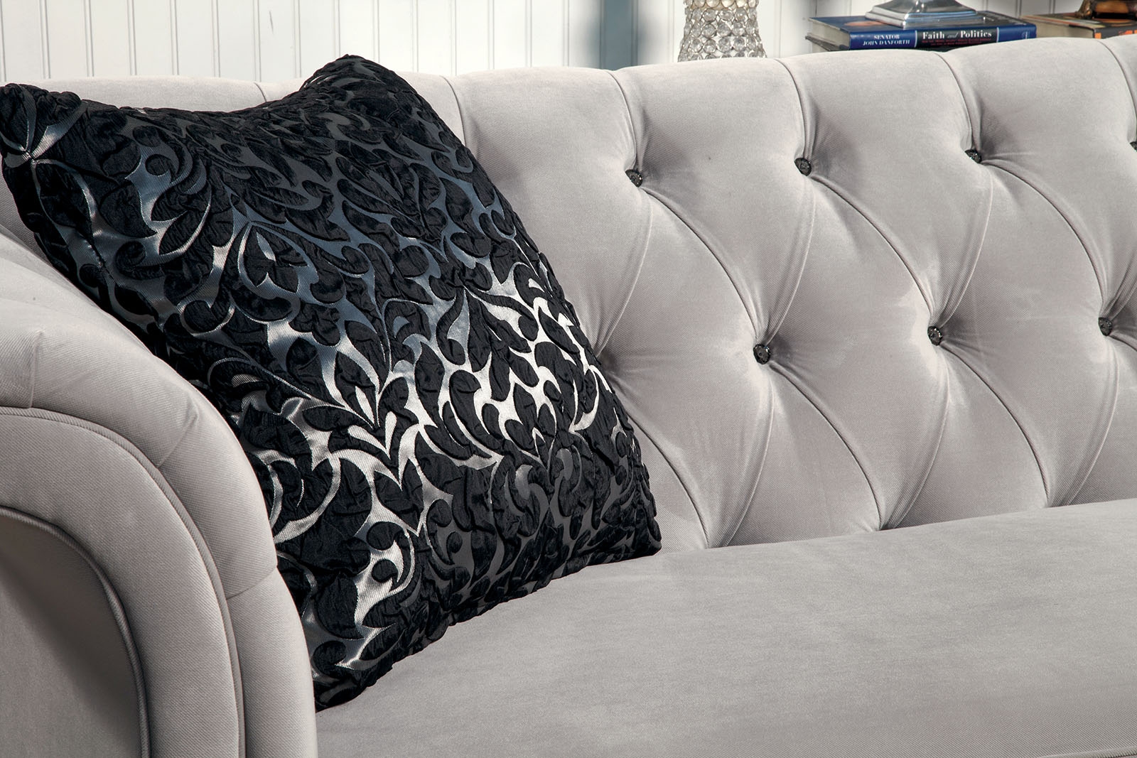 Rotterdam Chenille Fabric L-Shape Sectional Sofa