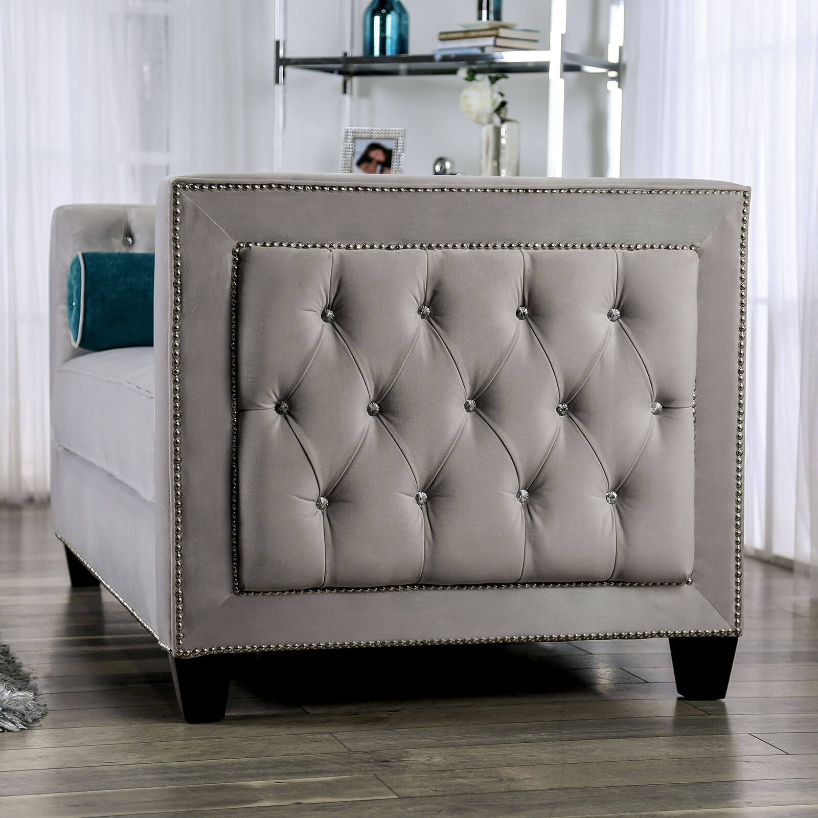 Silvan Velvet Fabric Loveseat