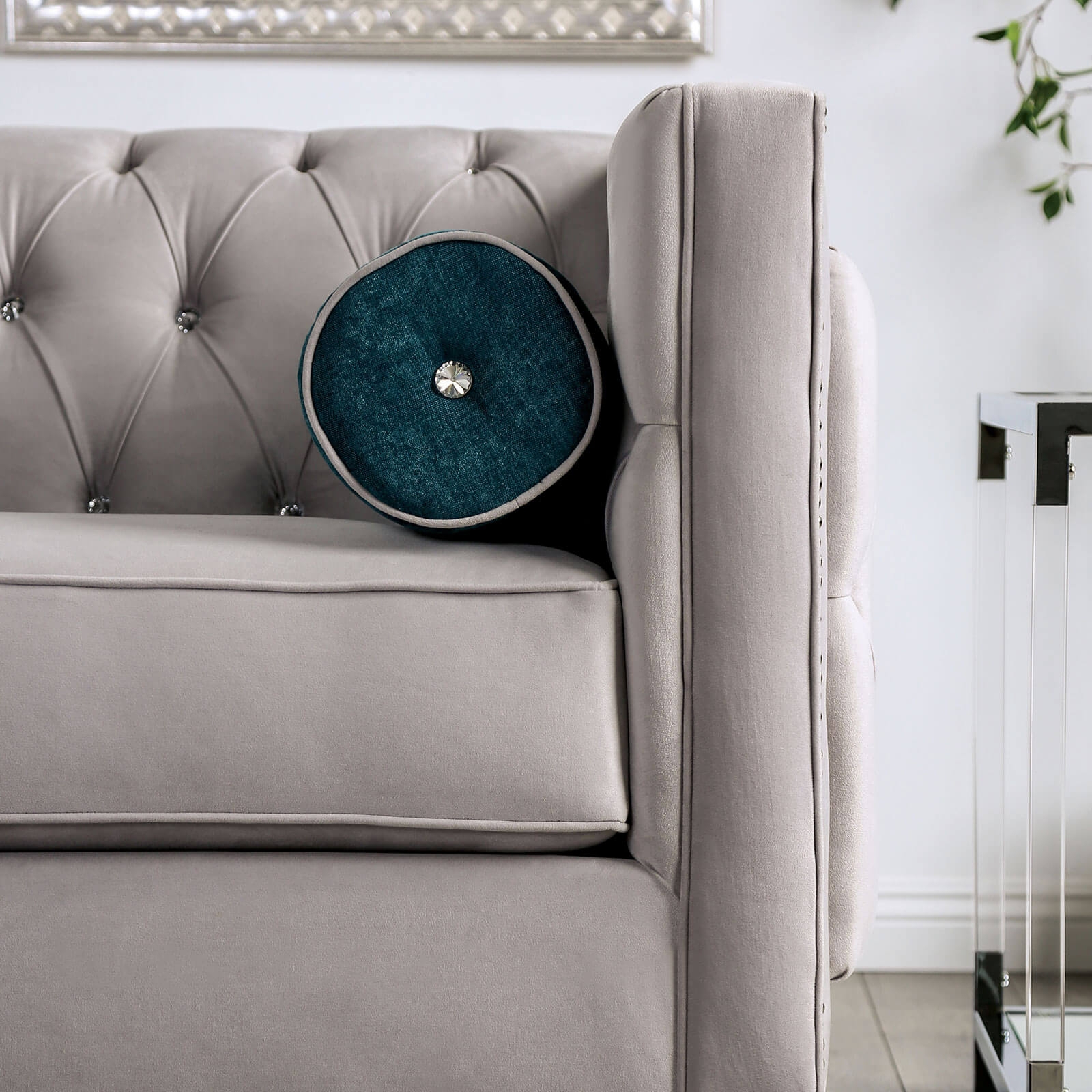 Silvan Velvet Fabric Loveseat