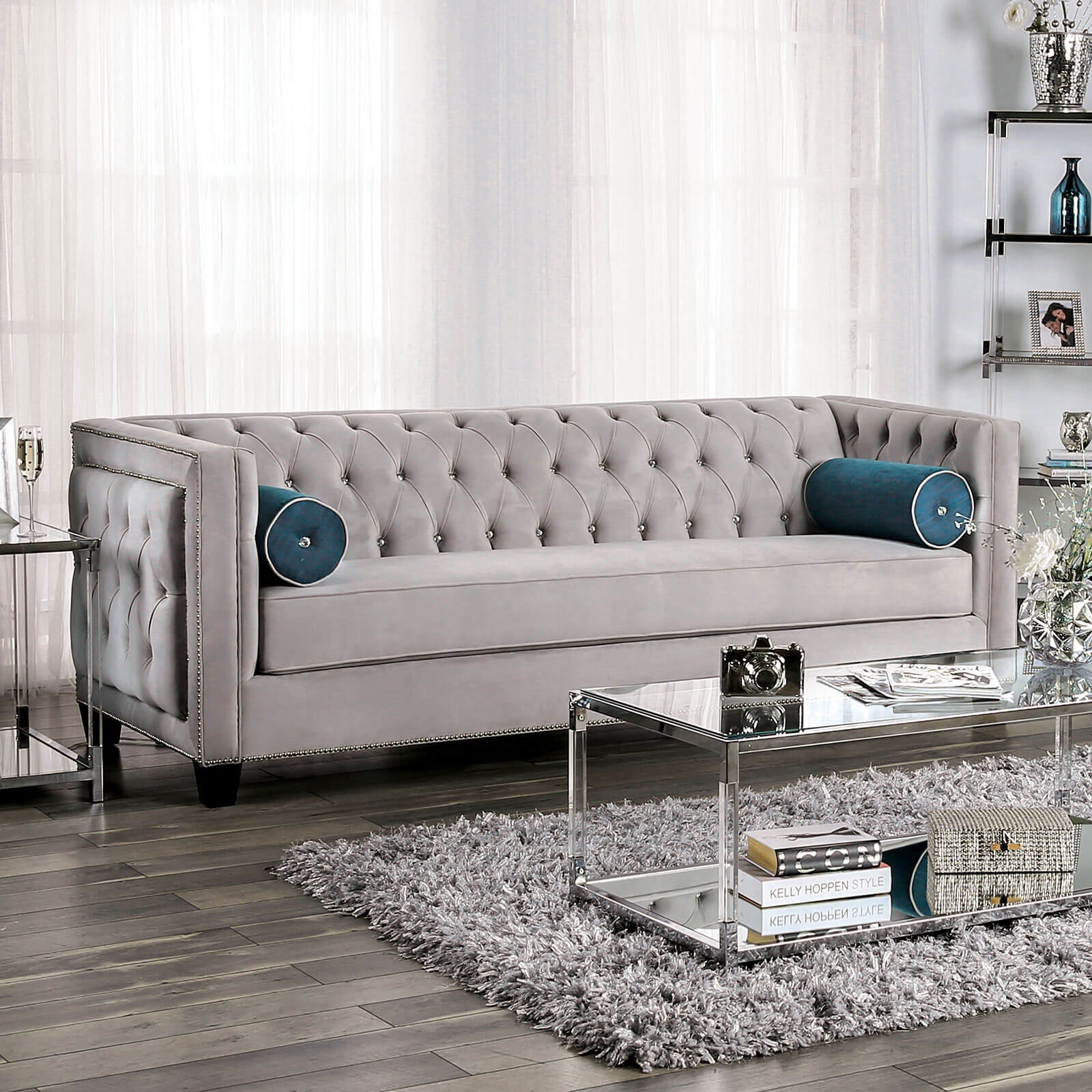 Silvan Velvet Fabric Sofa