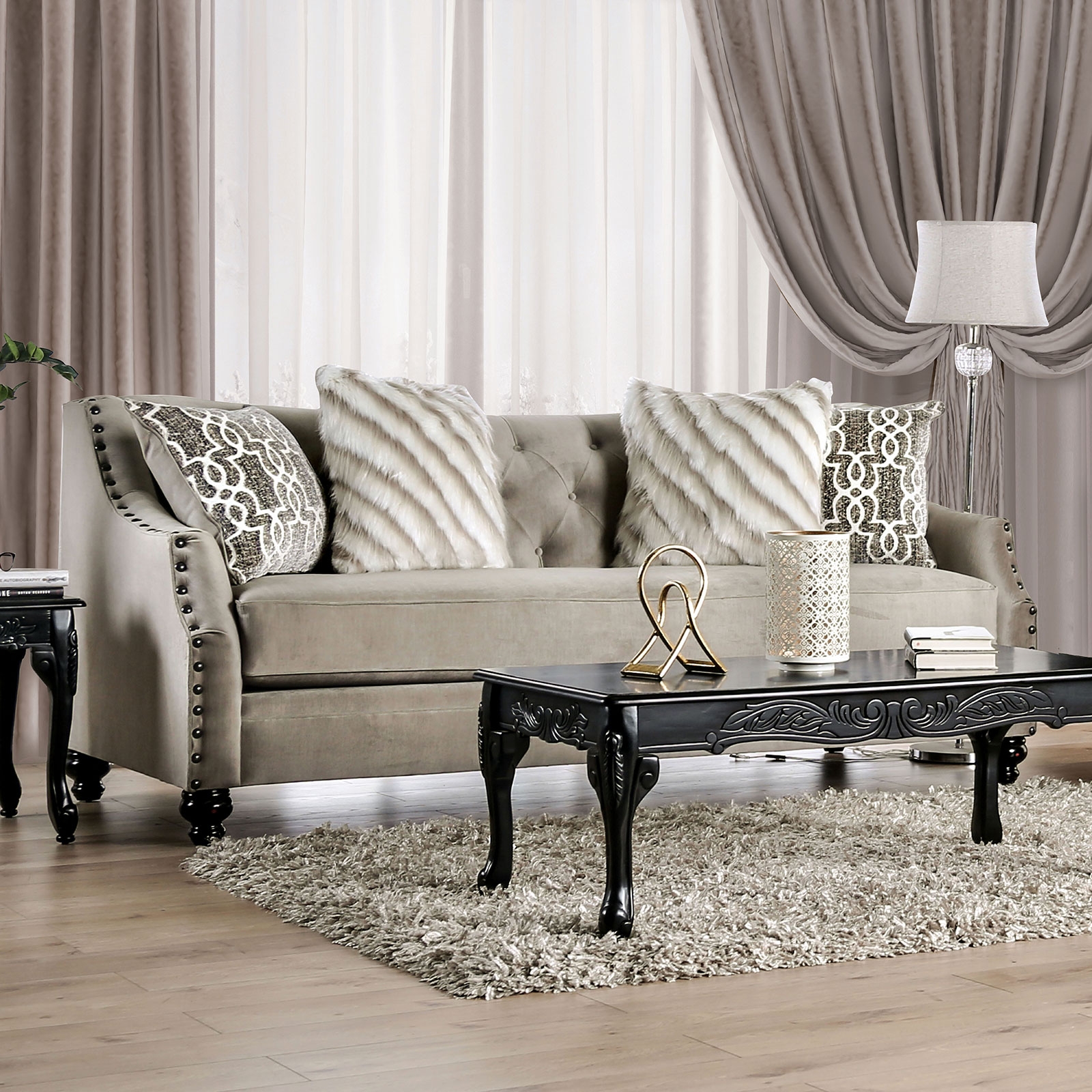 Ezrin Fabric Living Room Set