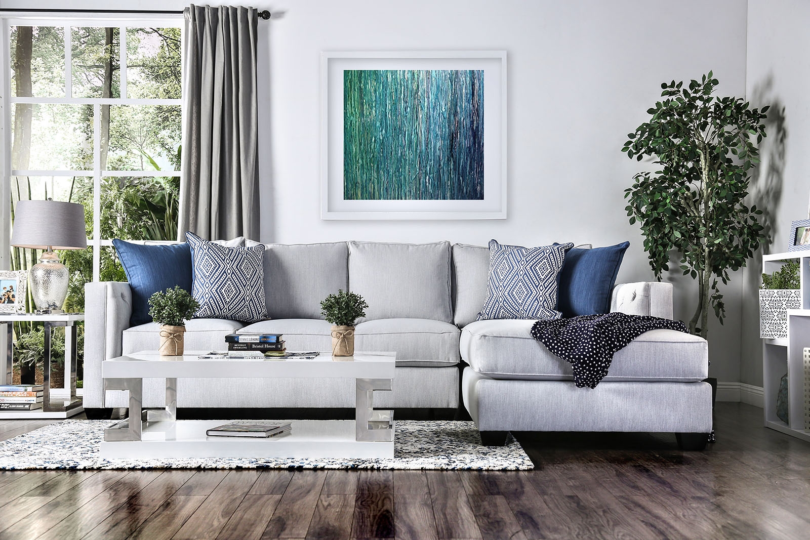 Ornella Linen-Like Fabric L-Shape Sectional