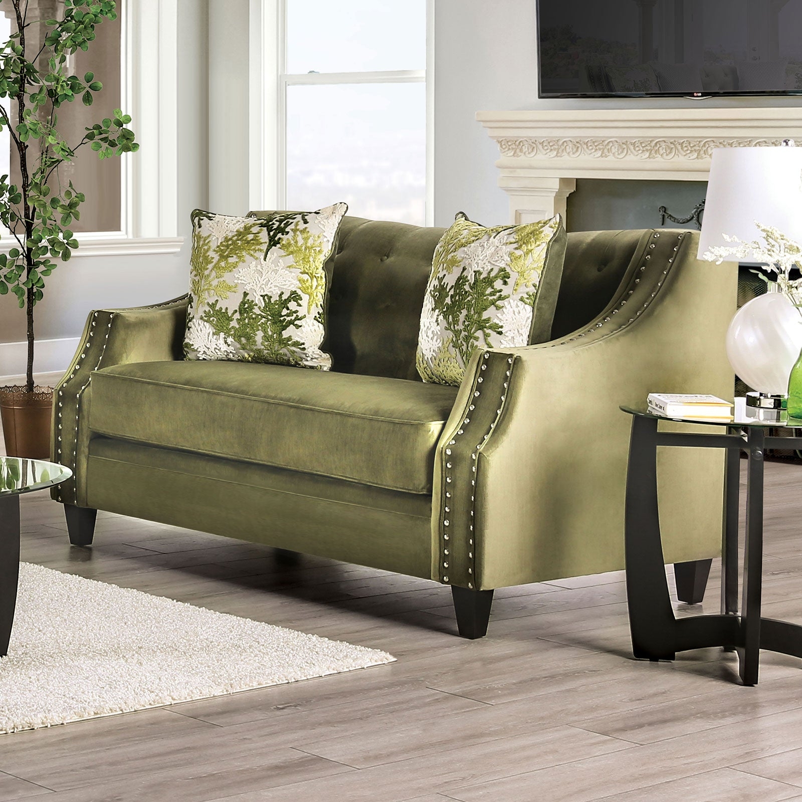 Kaye Fabric Tufted Living Room Set