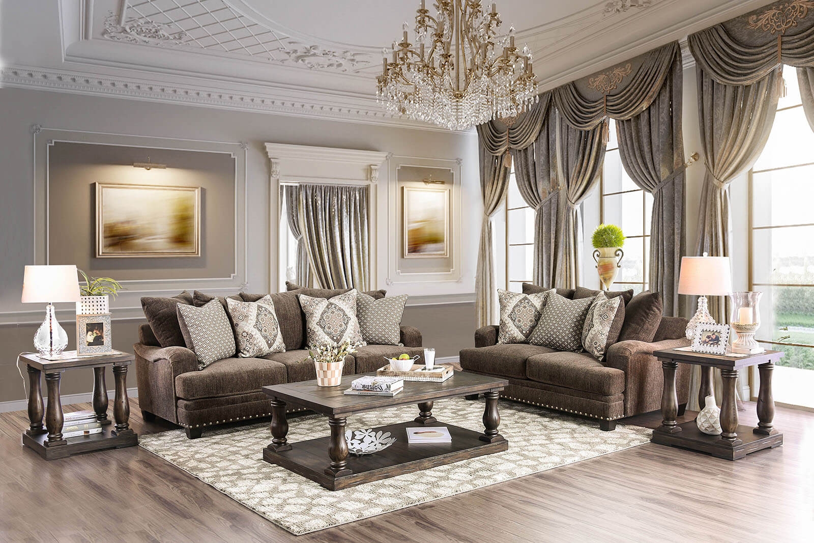 Pauline Fabric Living Room Set