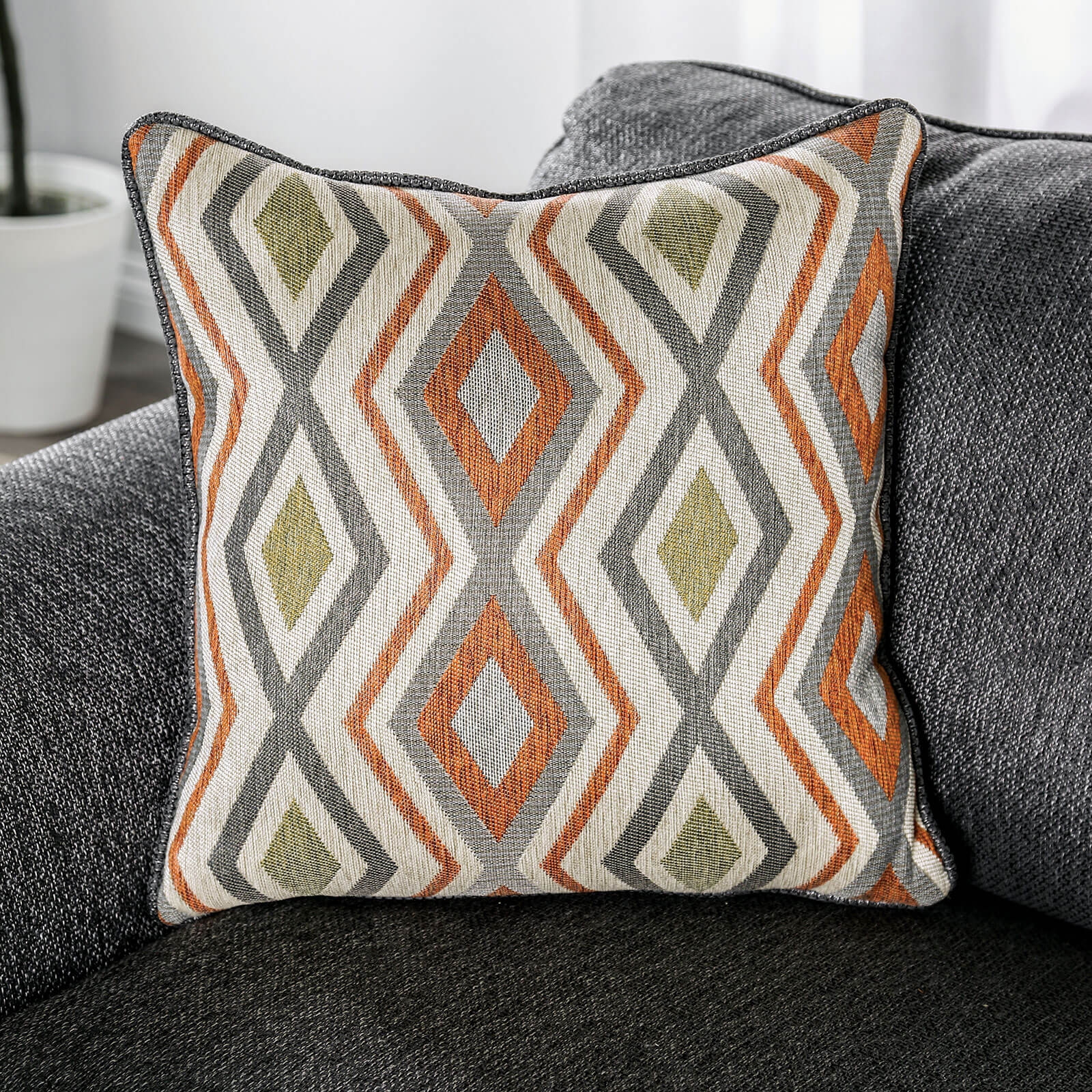 Earl Fabric L-Shape Sectional Sofa