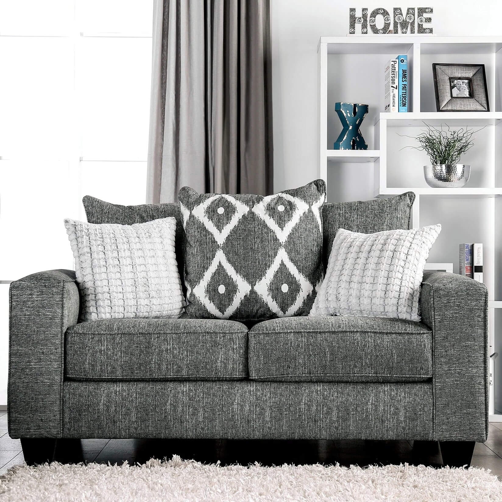 Basie Chenille Fabric Loveseat
