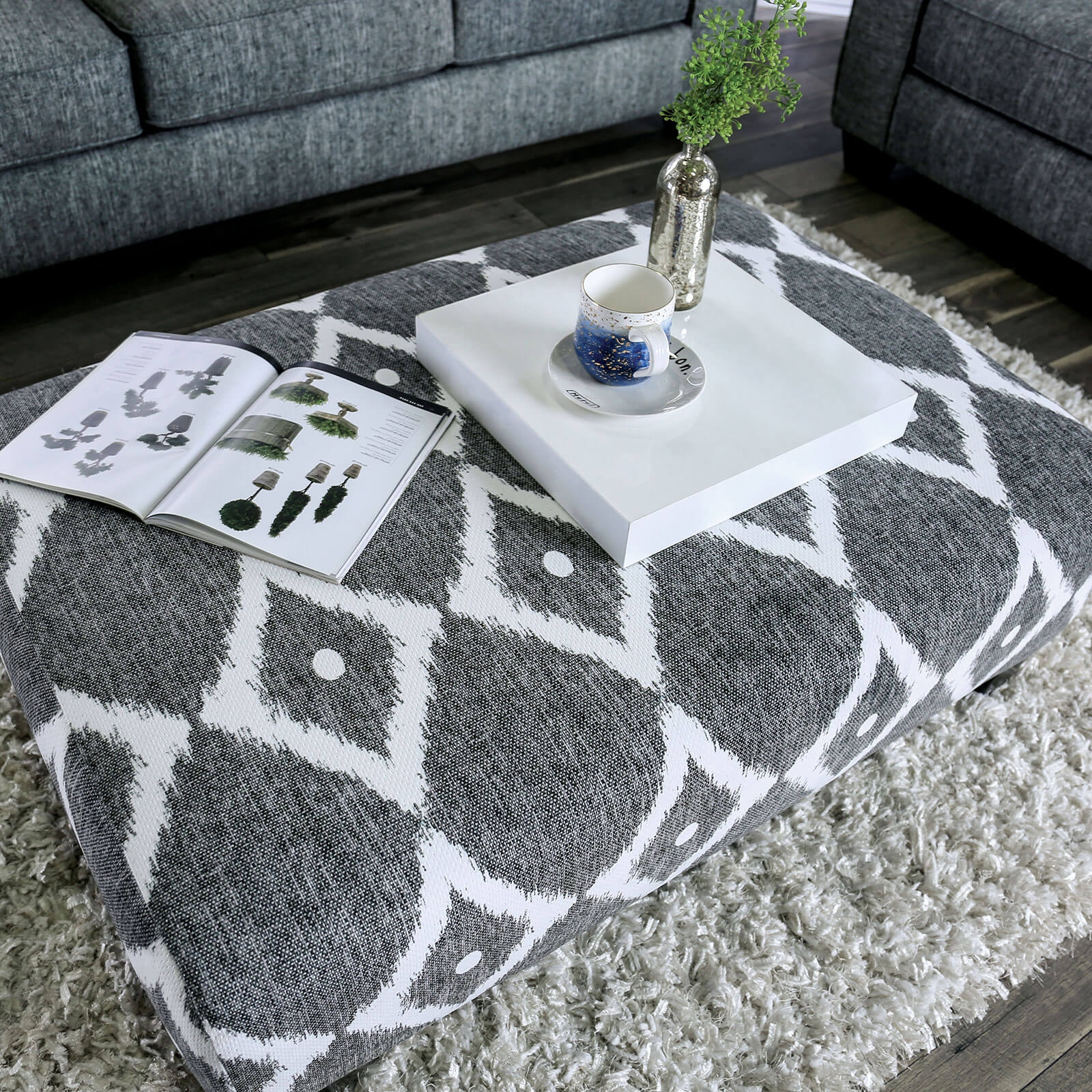 Basie Fabric Ottoman