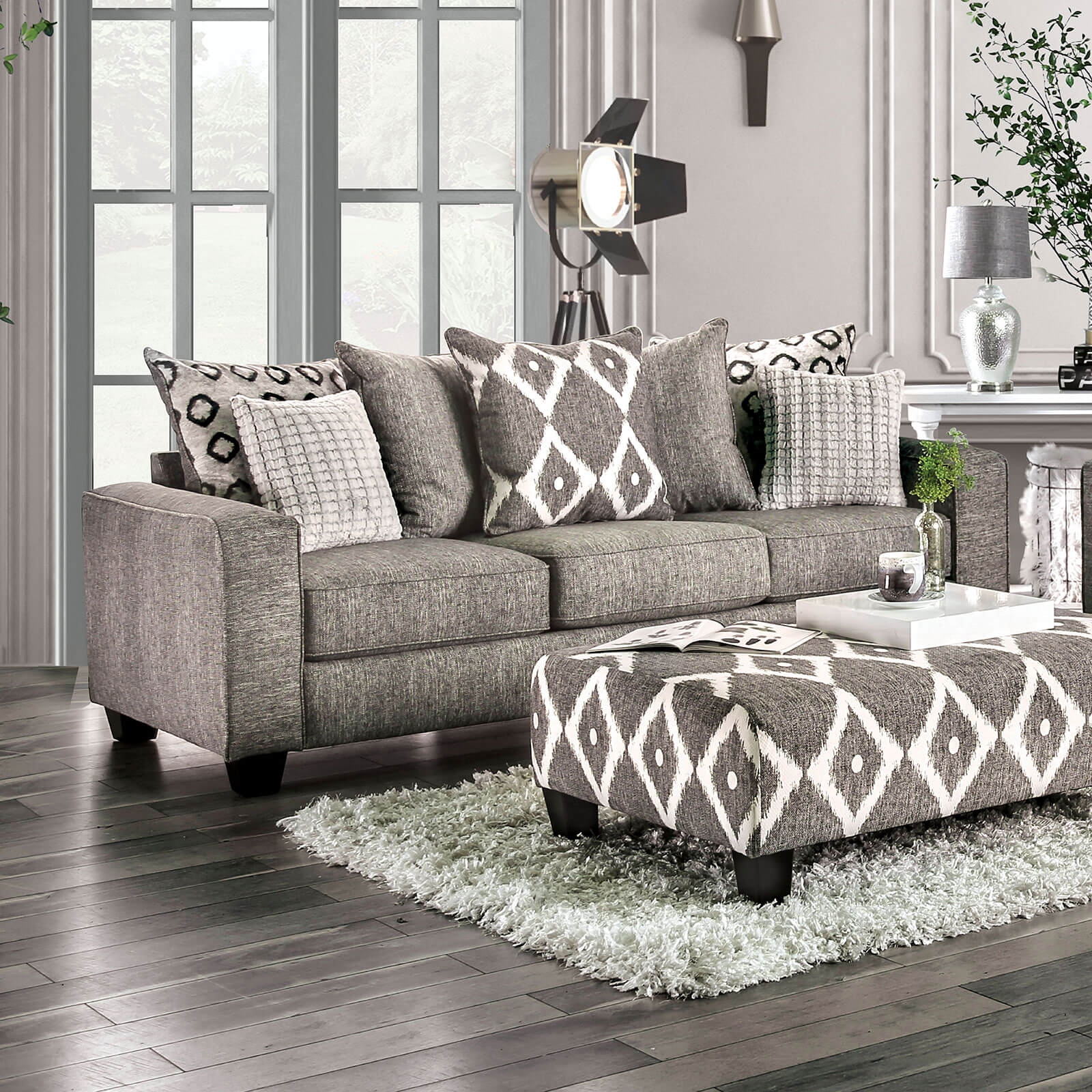 Basie Chenille Fabric Sofa