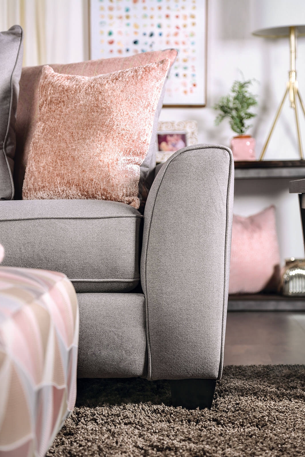 Harriden Fabric L-Shape Sectional Sofa
