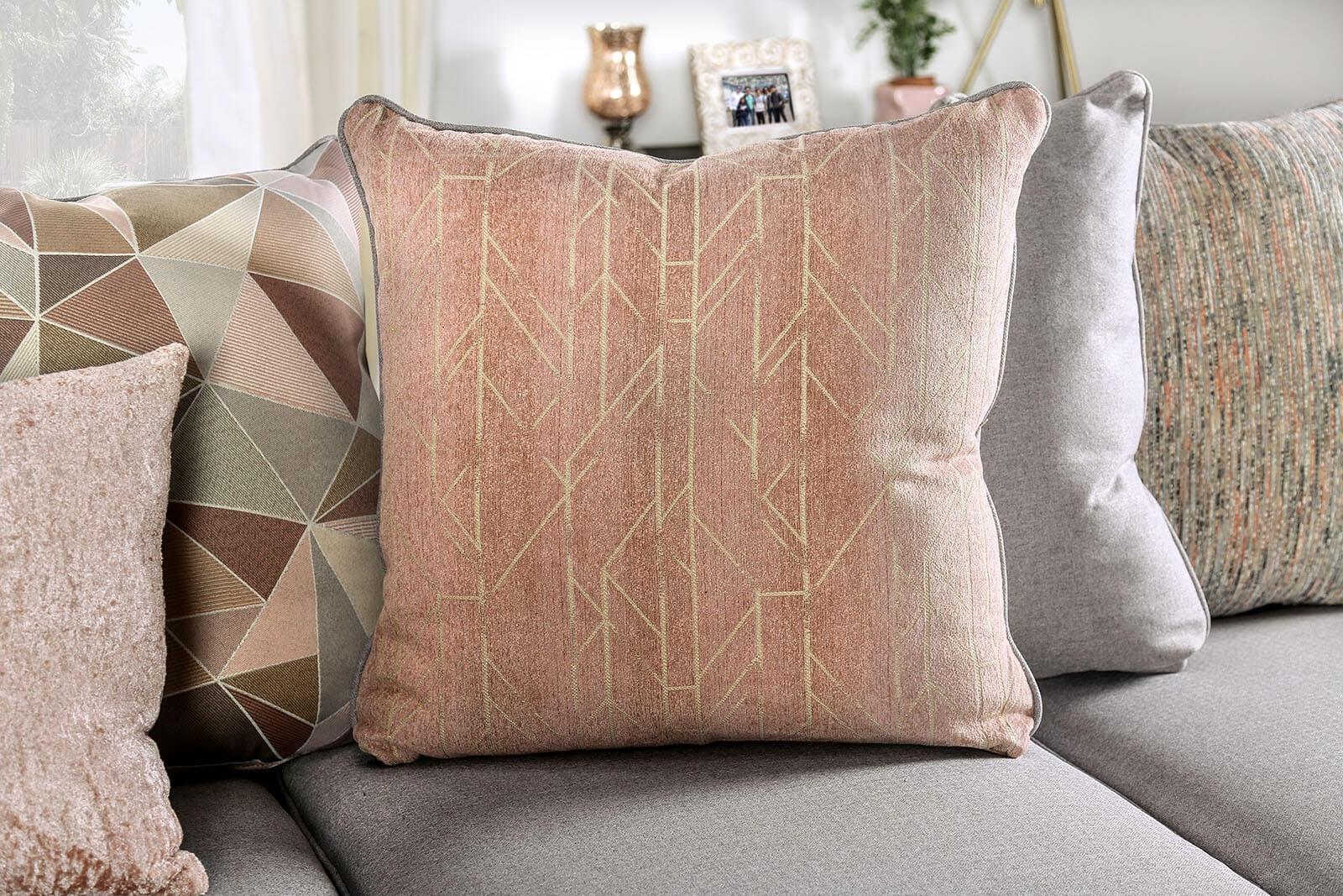 Harriden Fabric L-Shape Sectional Sofa