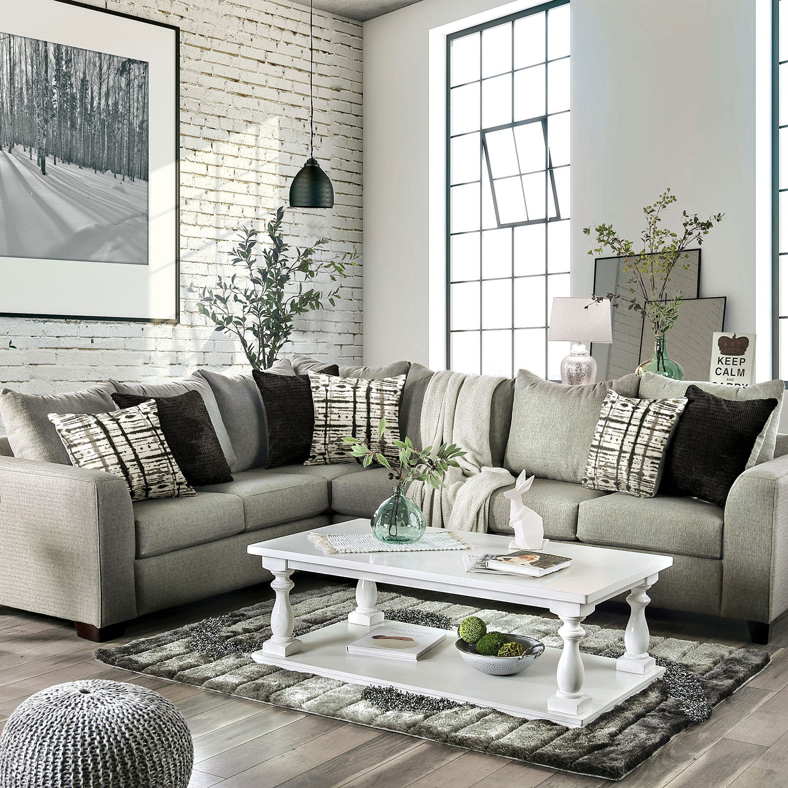 Barnett Fabric Sectional Sofa