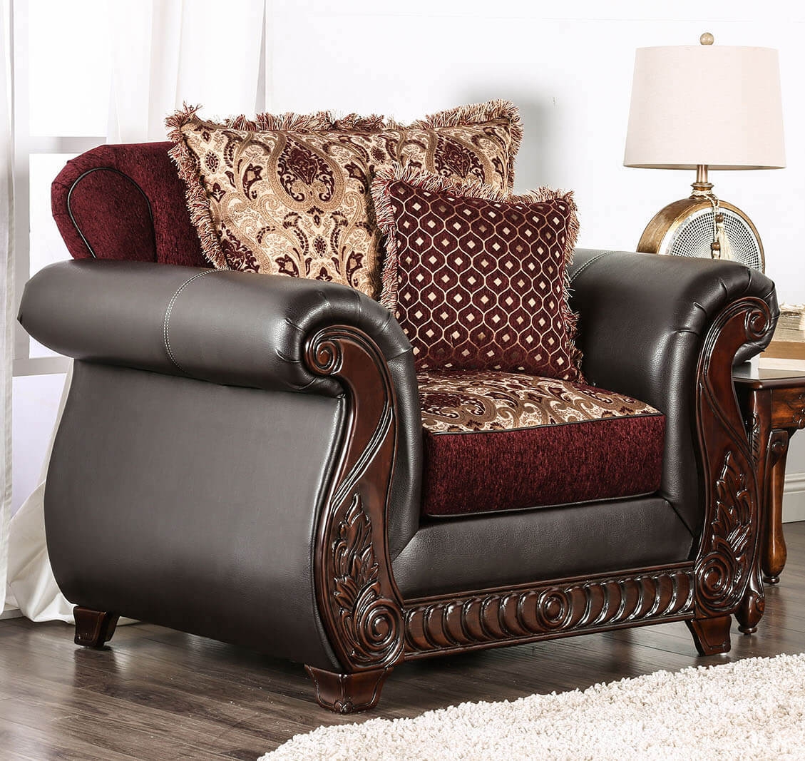 Franklin Fabric/Leatherette/Wood Chair