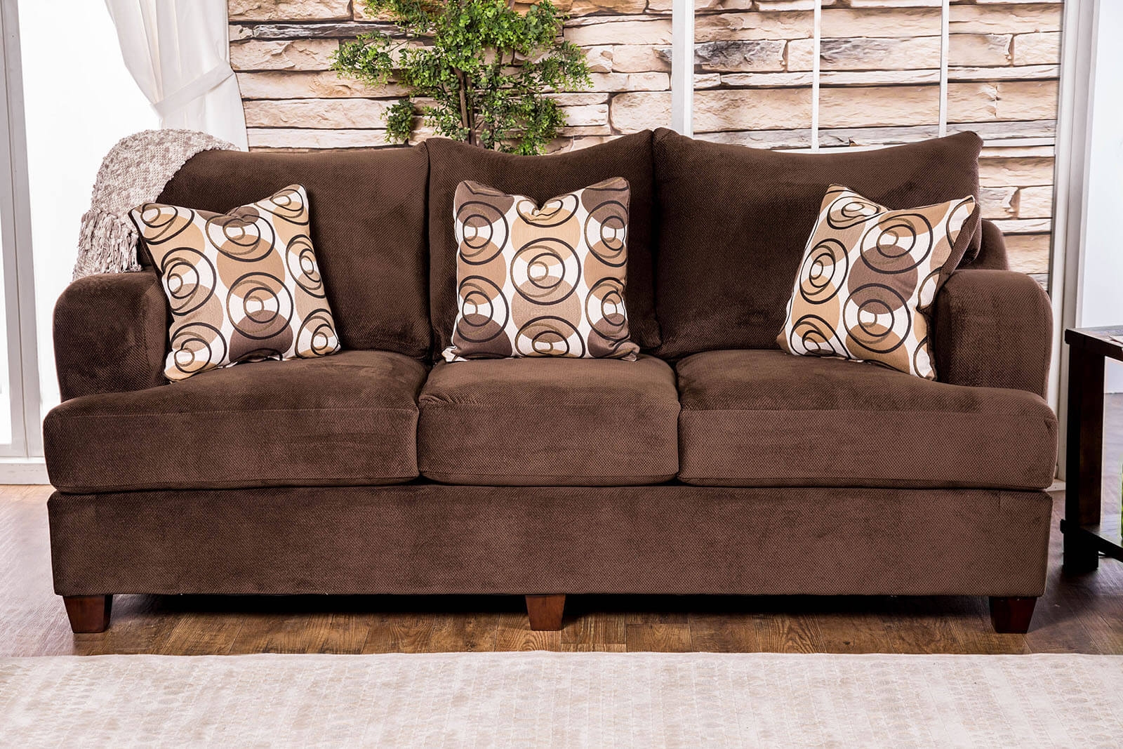 Tremble Transitional Fabric Upholstered Sofa
