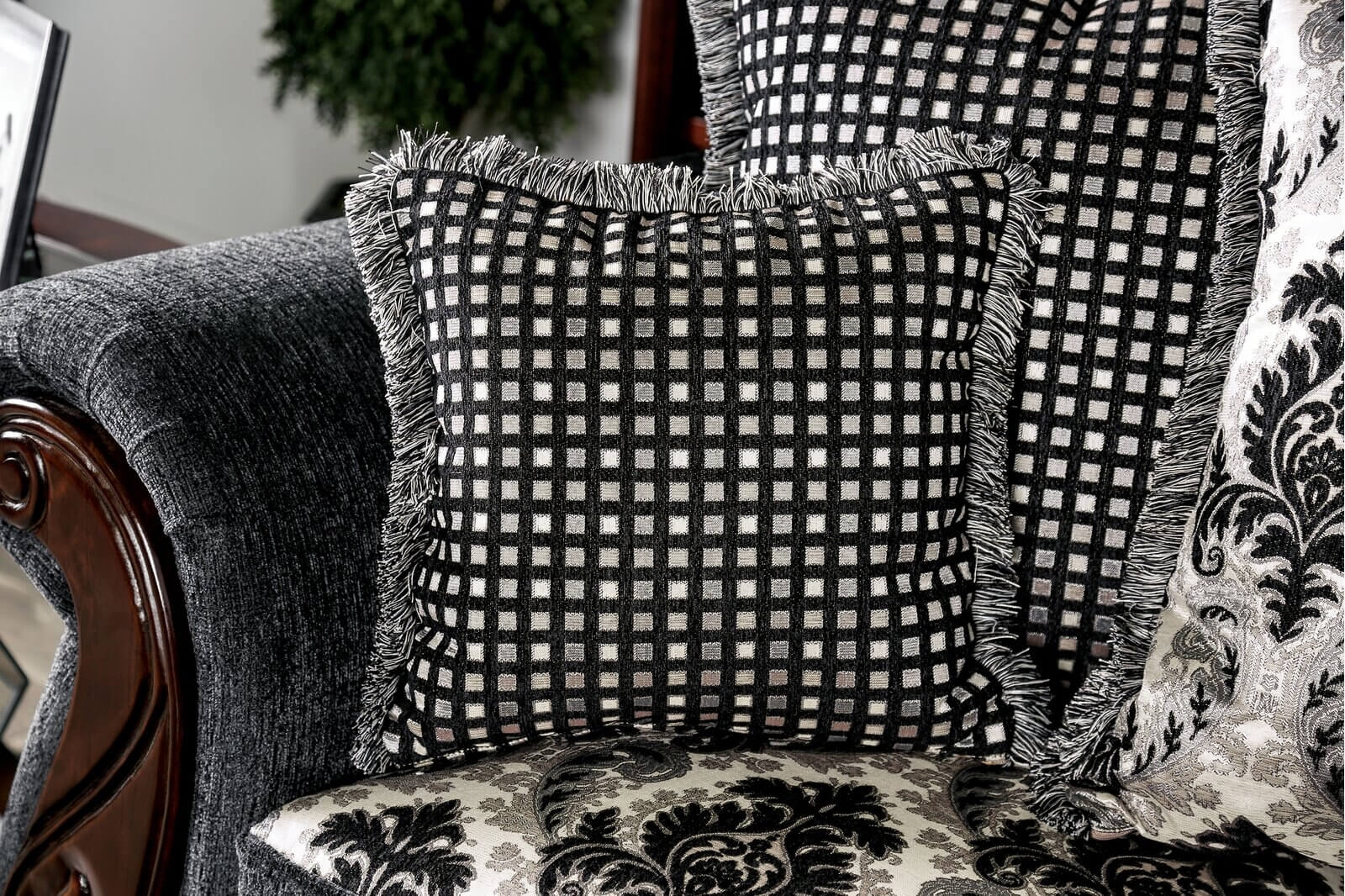 Whitland Fabric/Wood Loveseat