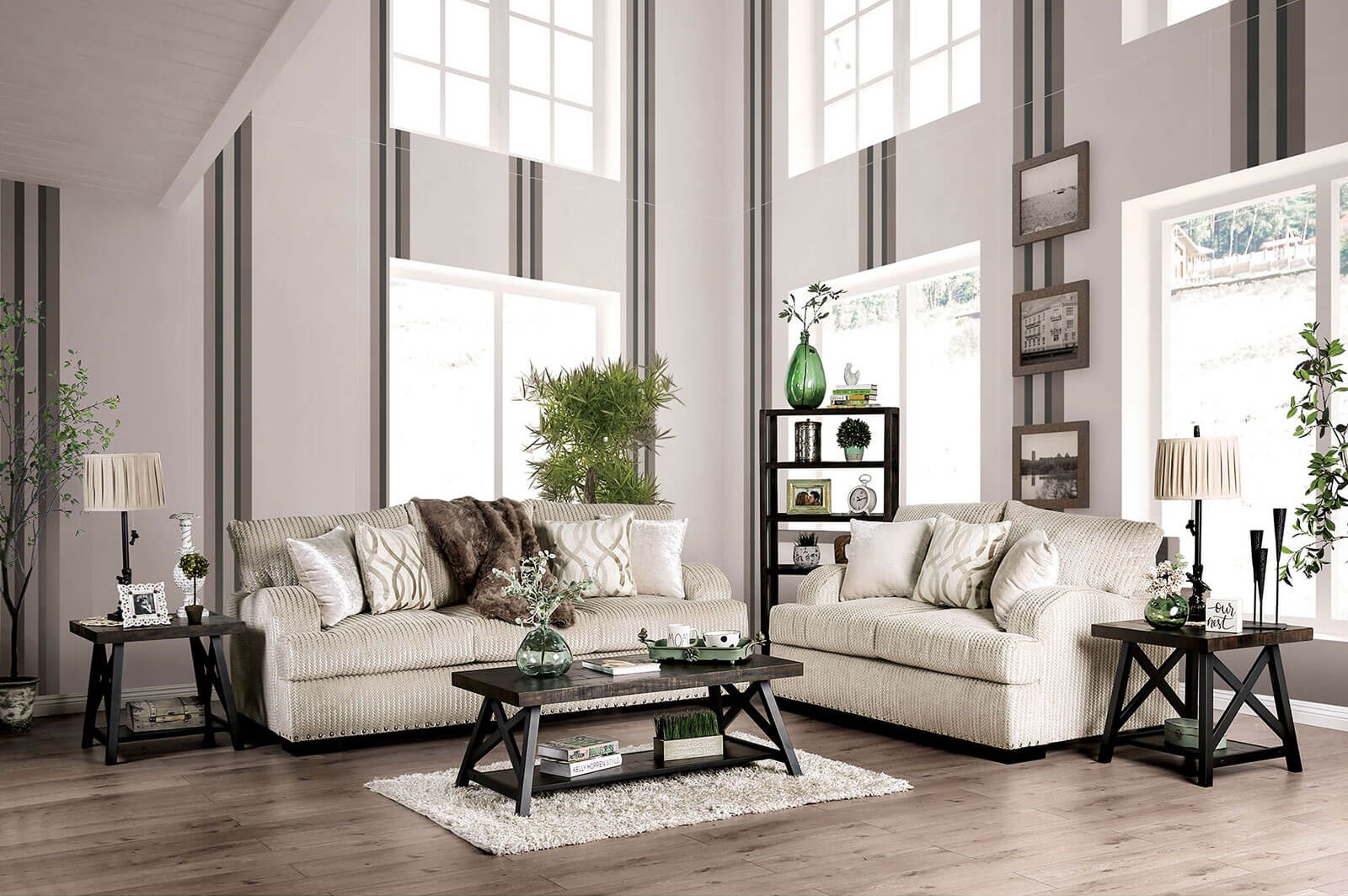 Zayla Fabric Living Room Set
