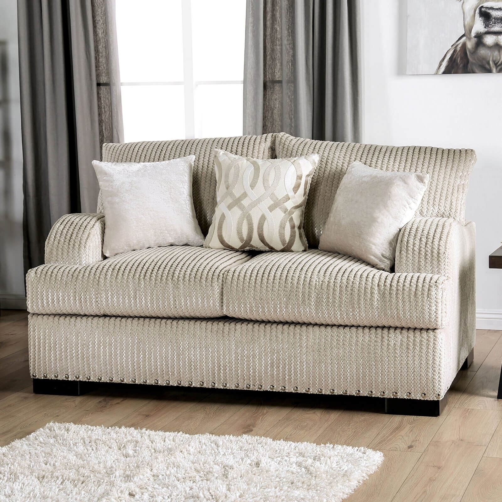 Zayla Chenille Fabric Loveseat