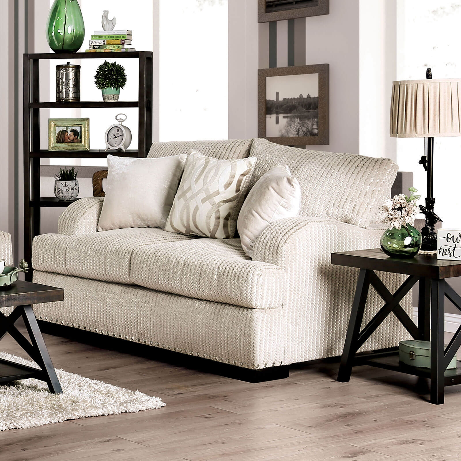 Zayla Chenille Fabric Loveseat