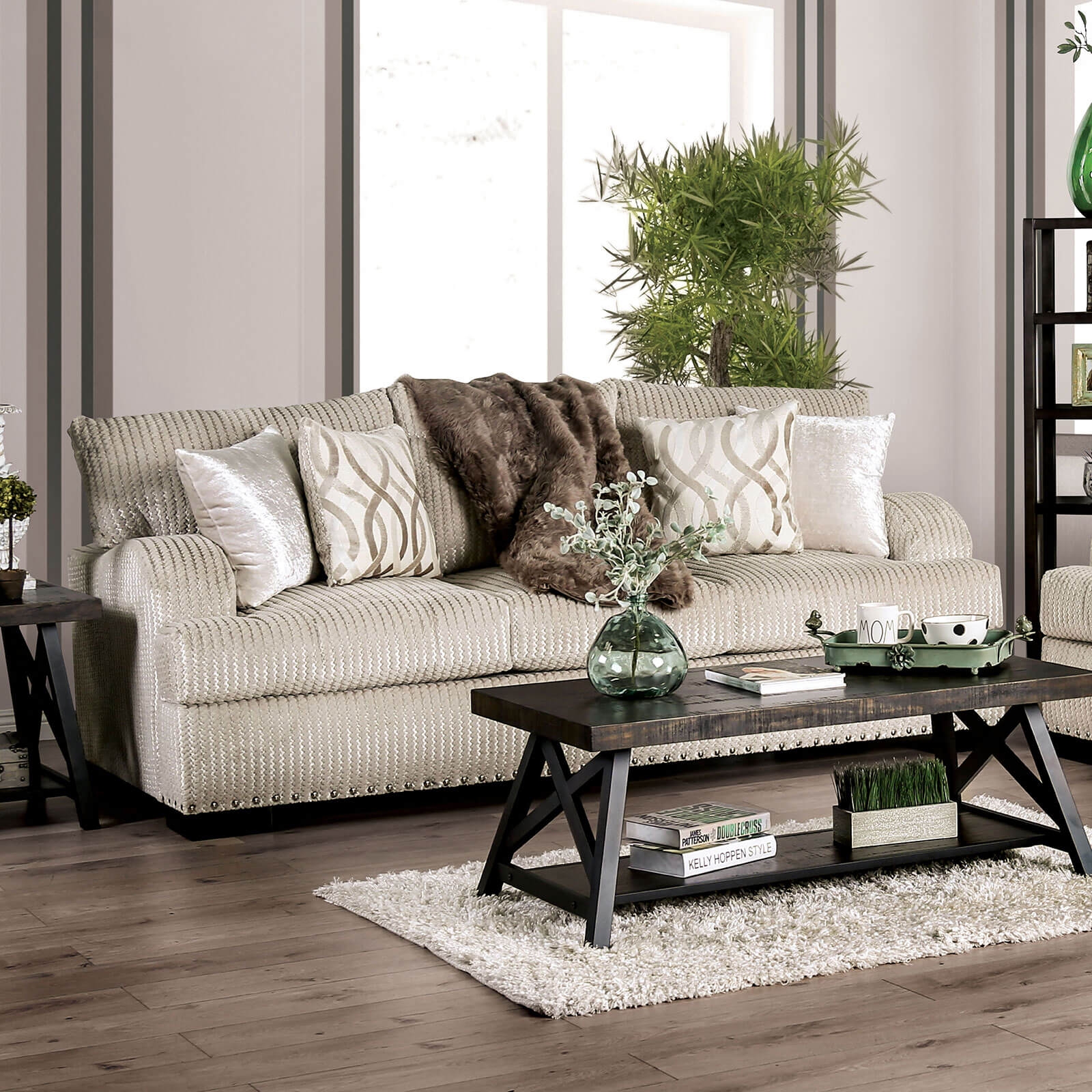 Zayla Fabric Living Room Set