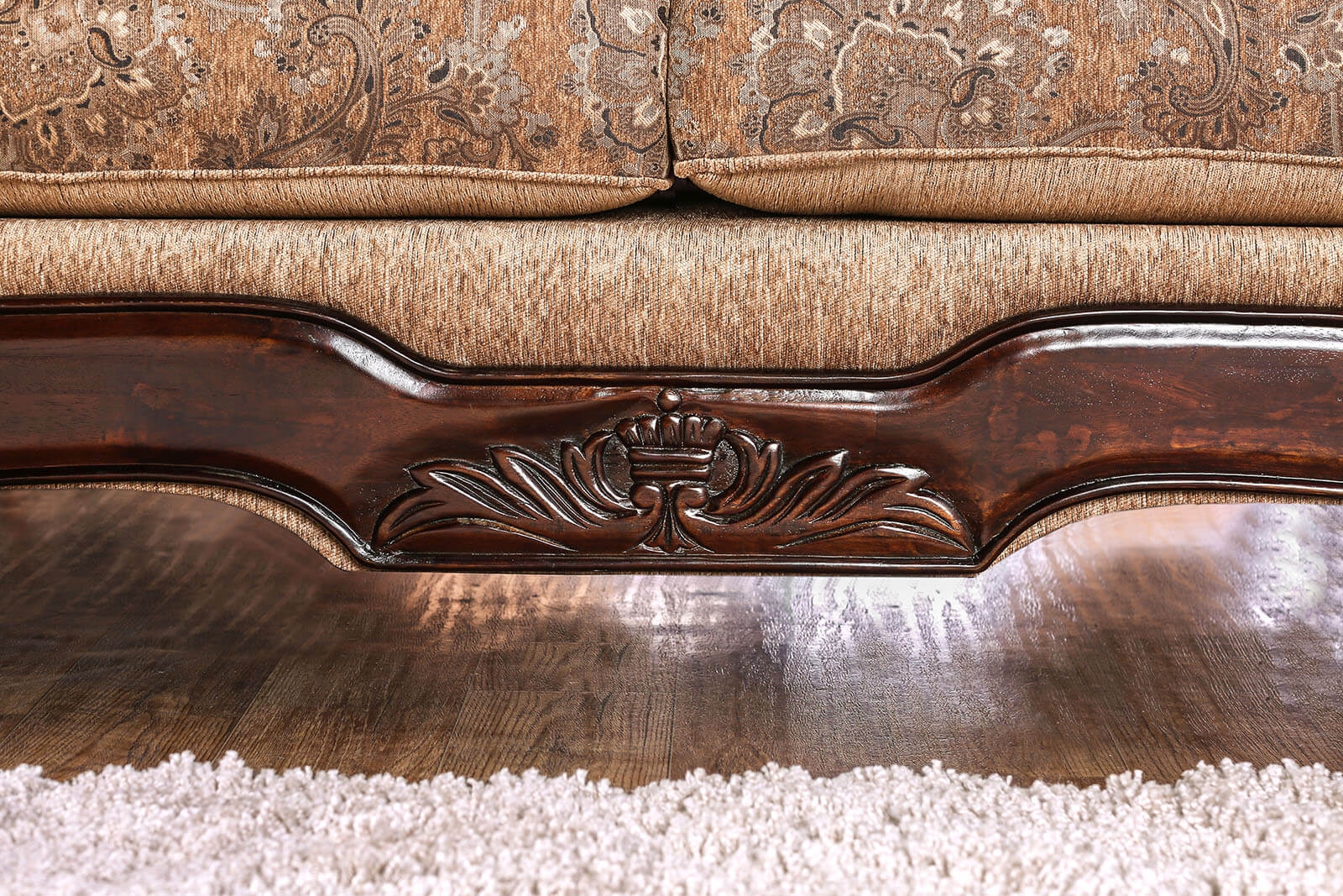 Nicanor Fabric/Wood Living Room Set