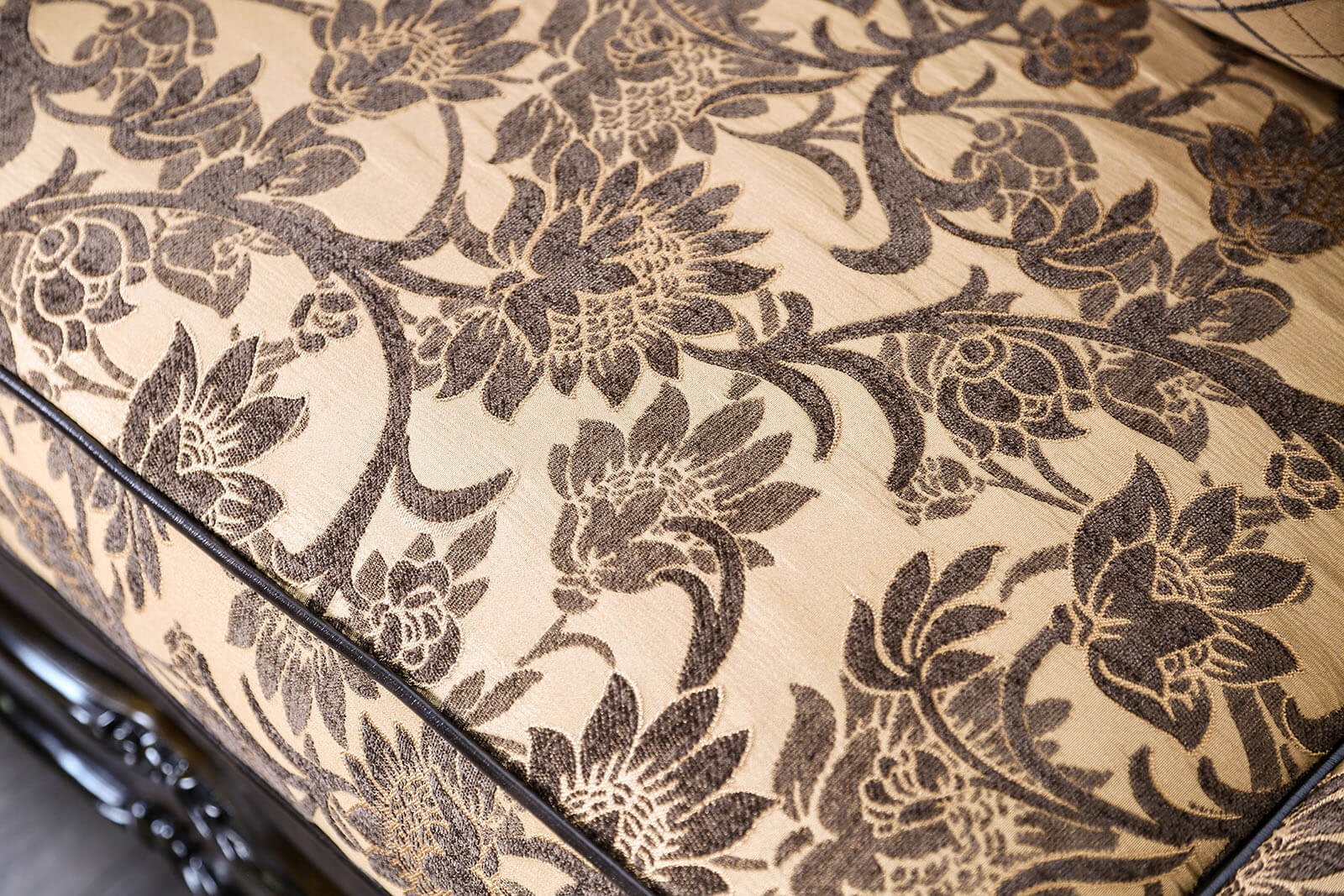 Quirino Fabric/Leatherette/Wood Sofa