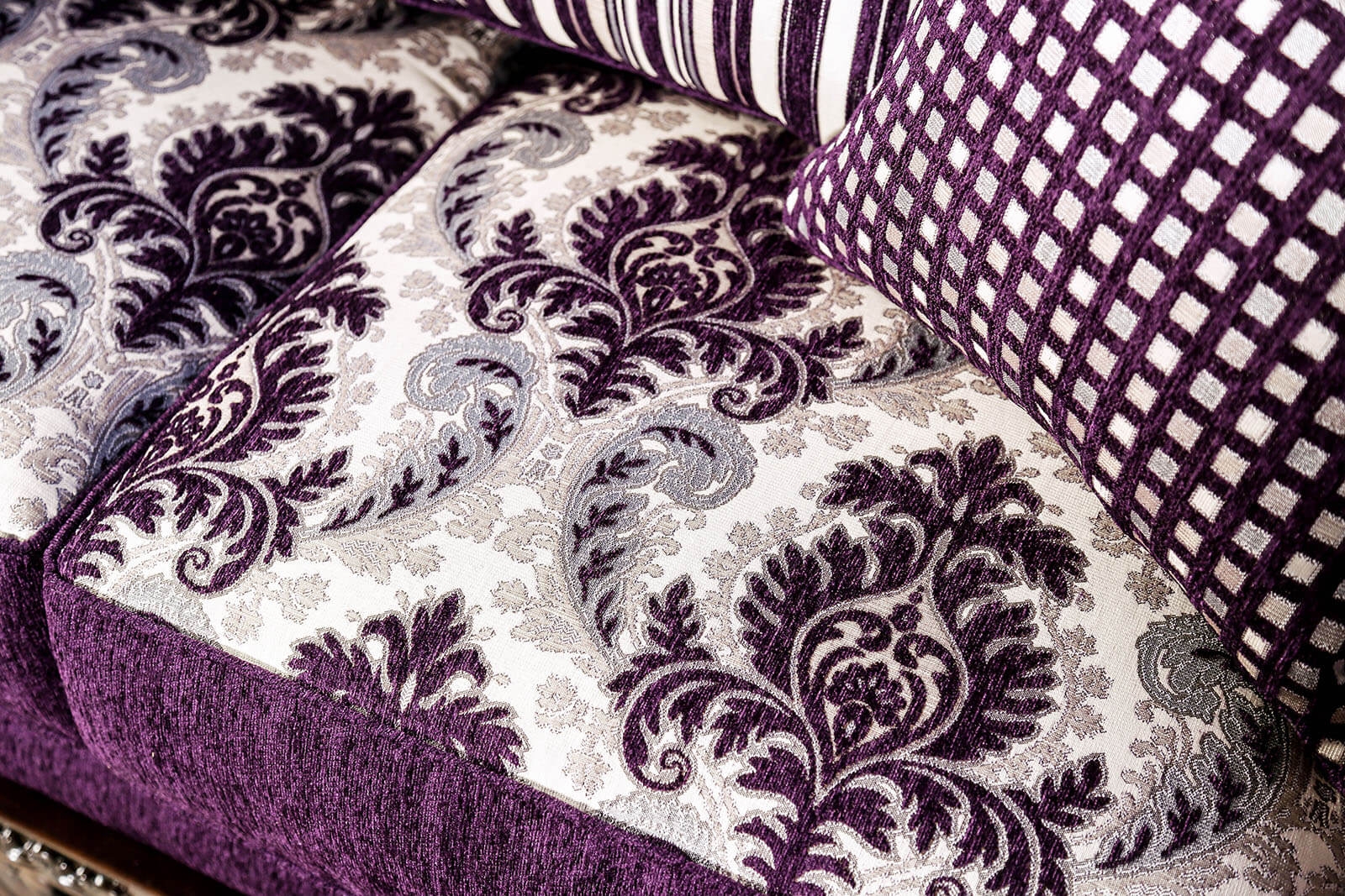Emilia Fabric/Wood Sofa